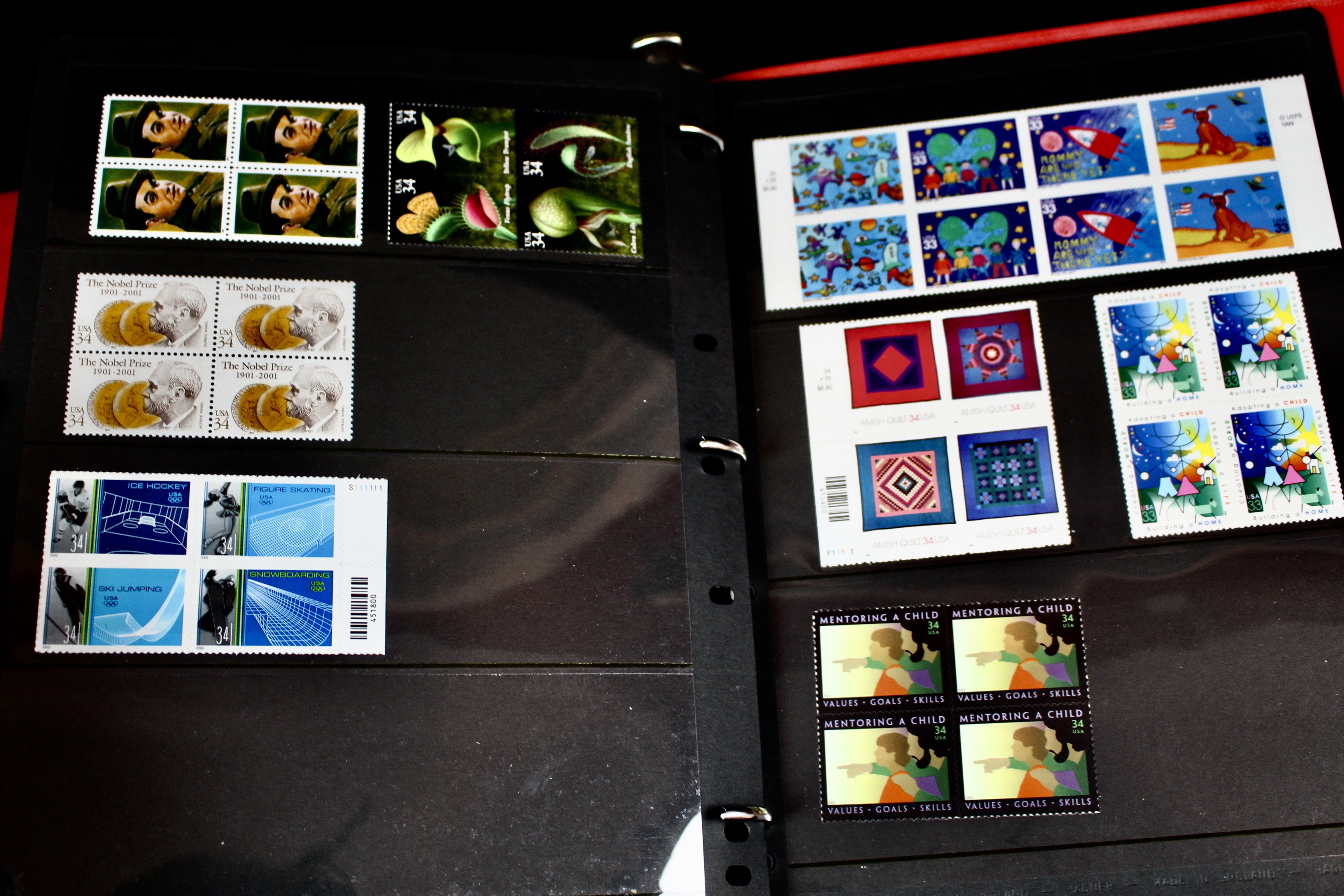 Mint Condition U.S. Postage Stamp Collection, 1950s to 2000s