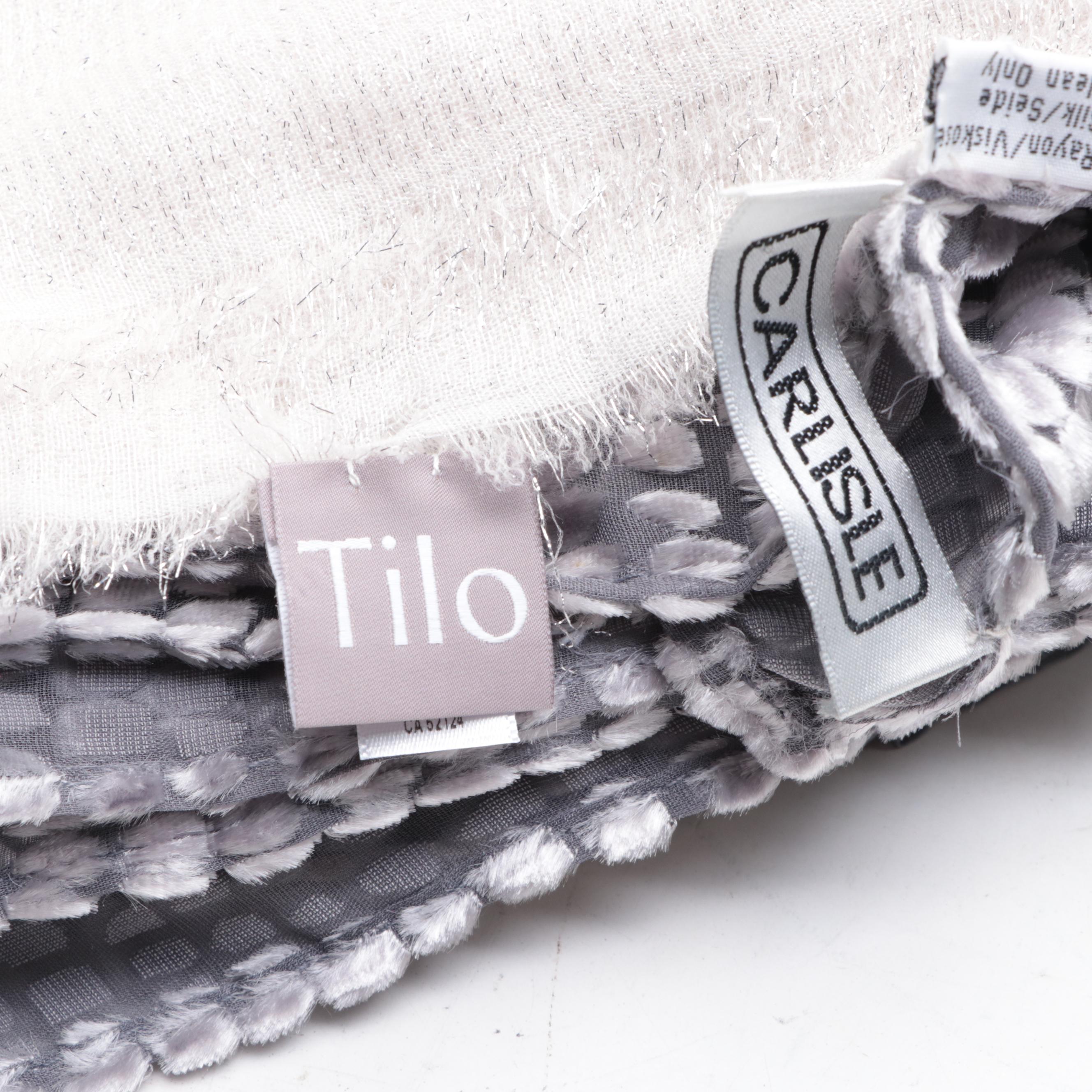 Tilo Cashmere/Metallic Thread Wrap, Carlisle Textured Velvet Scarf and More
