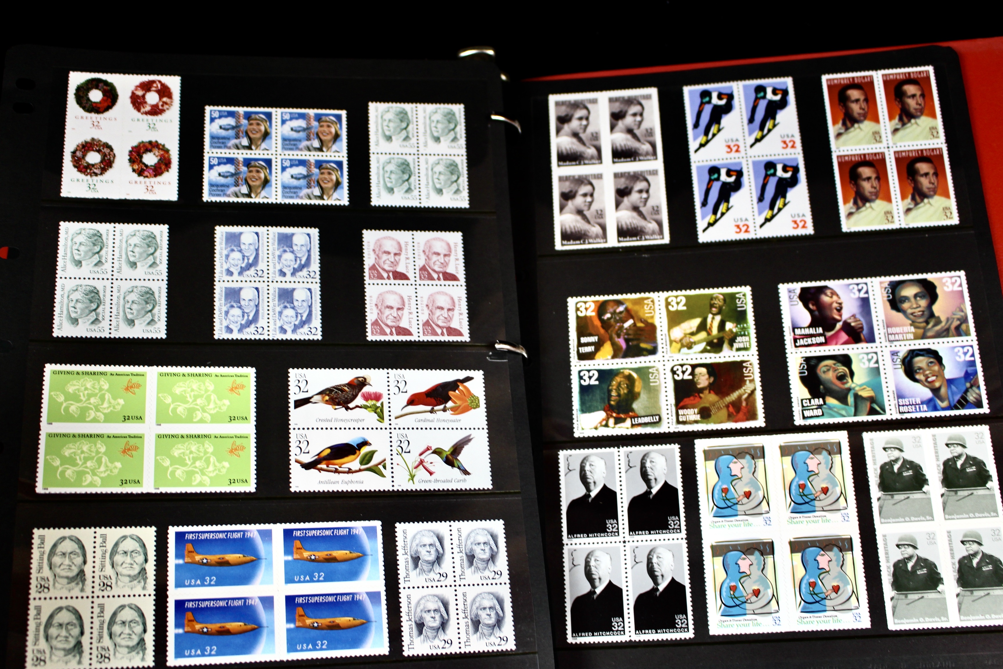 Mint Condition U.S. Postage Stamp Collection, 1950s to 2000s