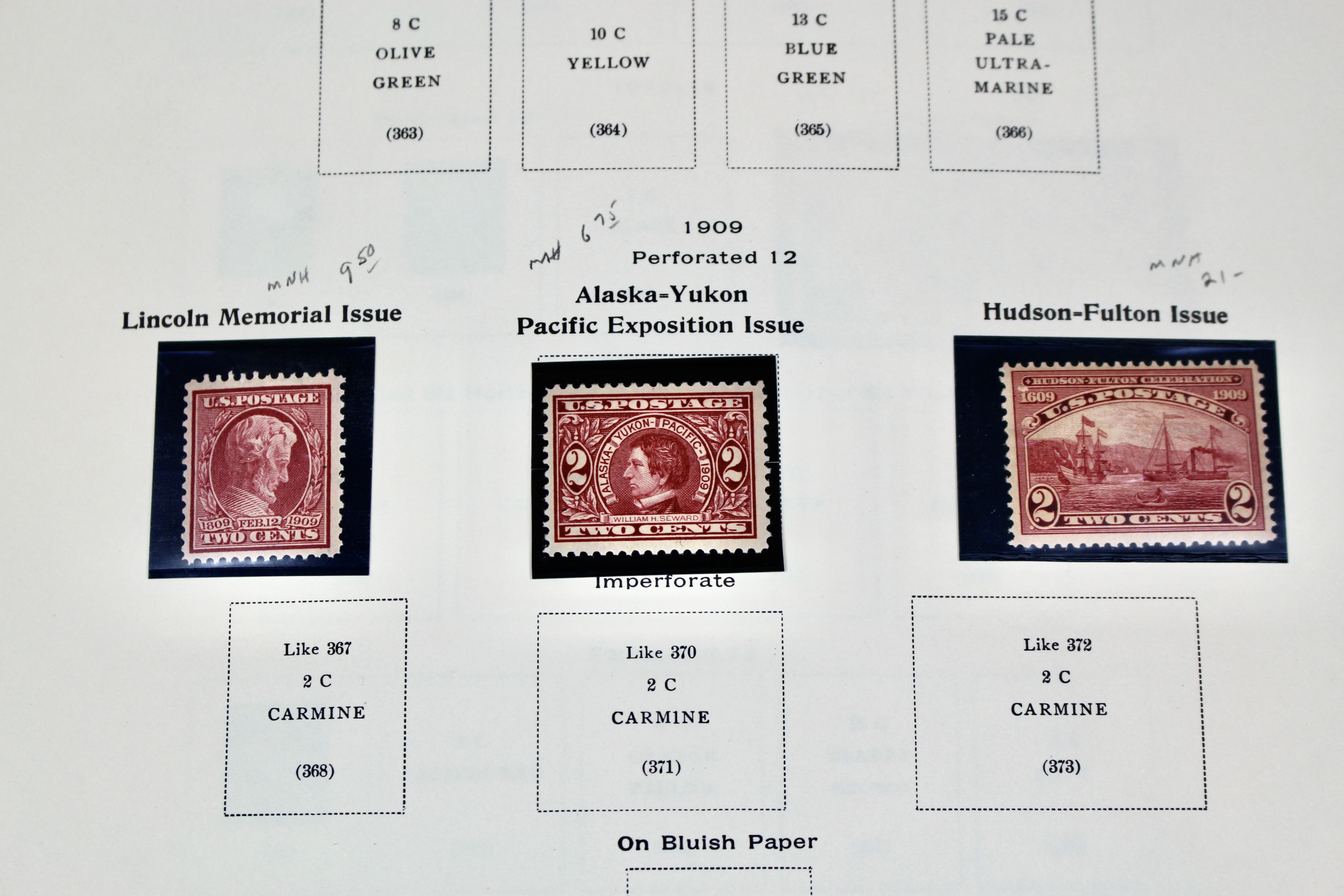 Mint Condition U.S. Postage Stamp Collection, 1909-1945