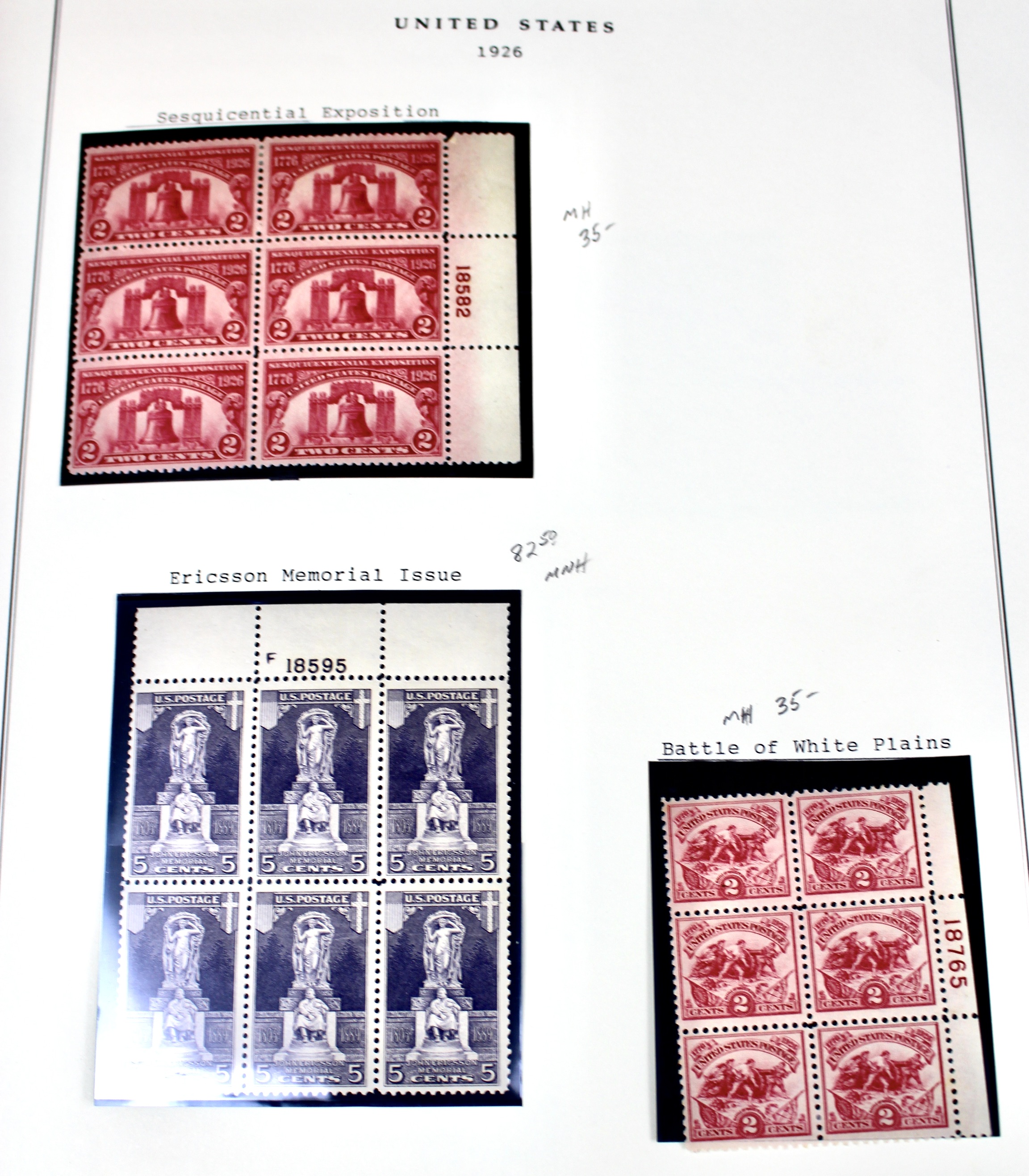 Mint Condition U.S. Postage Stamp Collection, 1909-1945