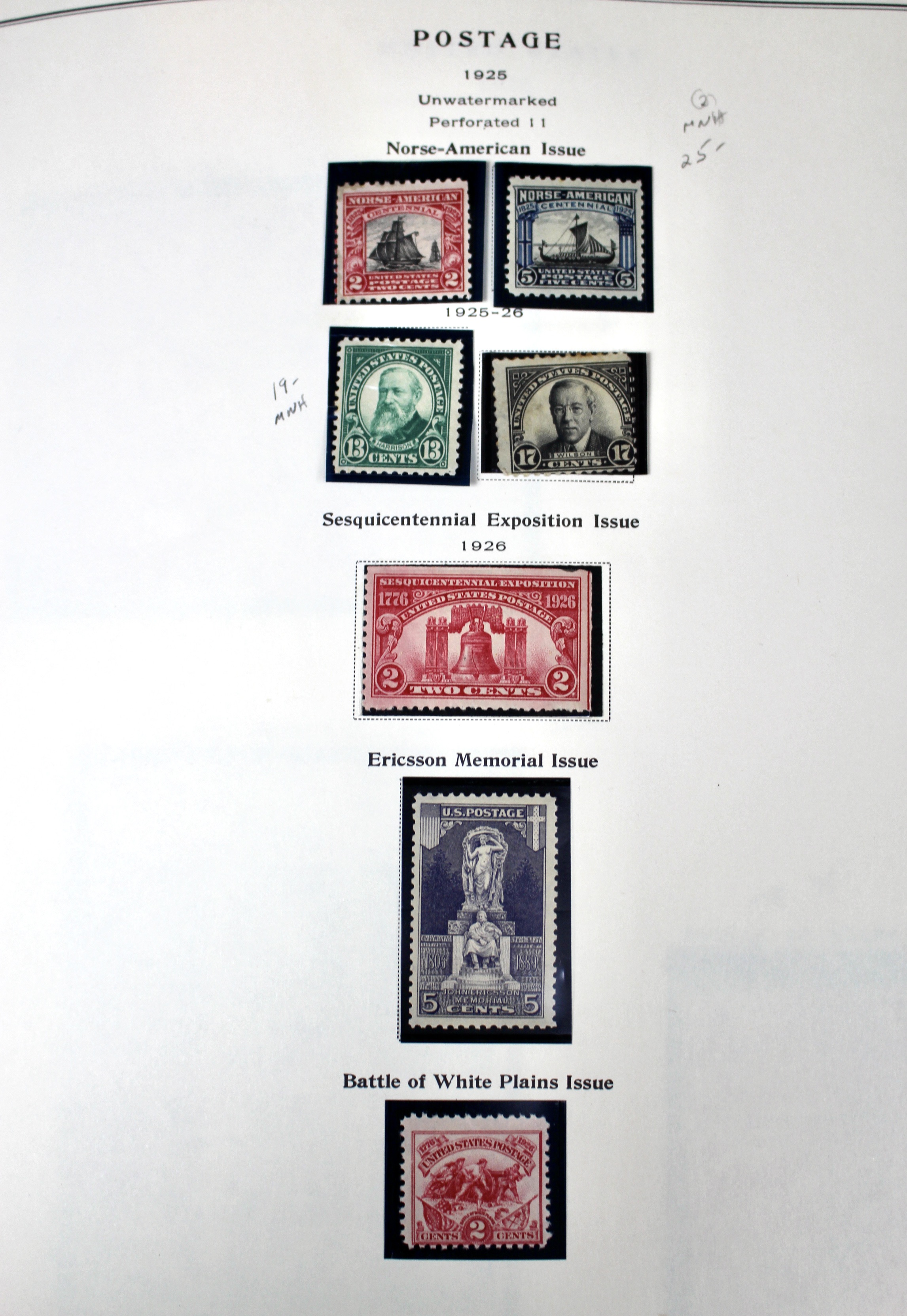 Mint Condition U.S. Postage Stamp Collection, 1909-1945