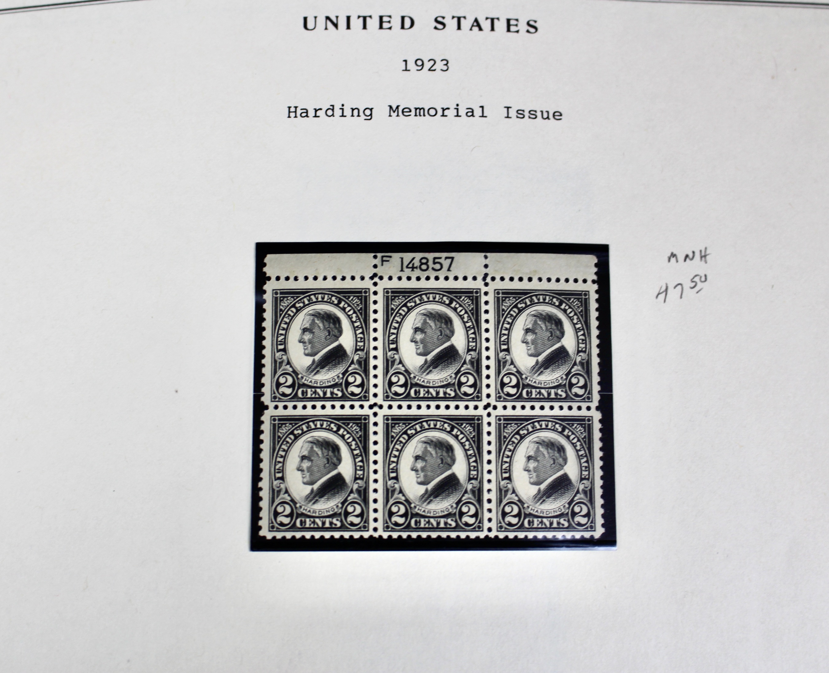 Mint Condition U.S. Postage Stamp Collection, 1909-1945