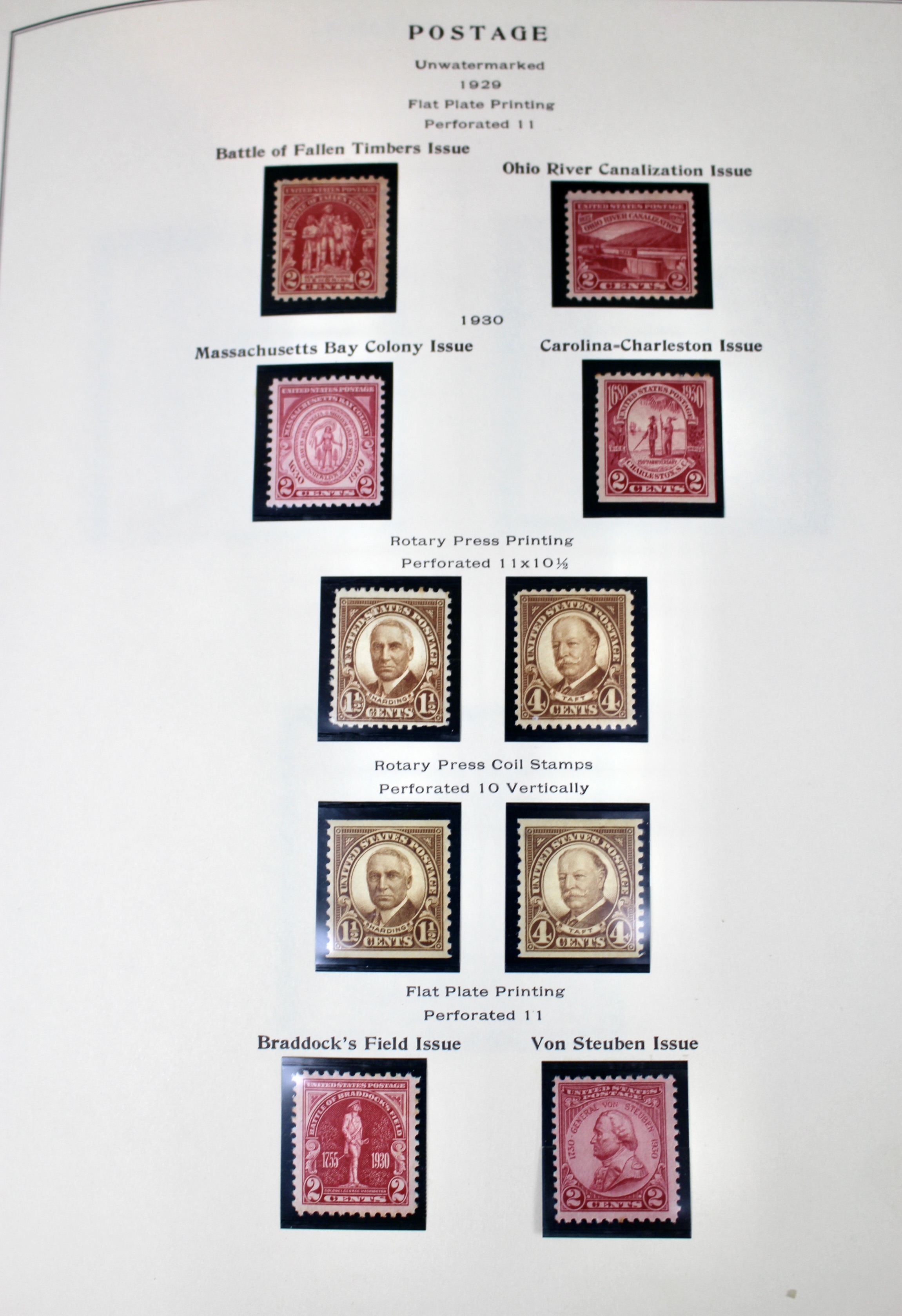 Mint Condition U.S. Postage Stamp Collection, 1909-1945
