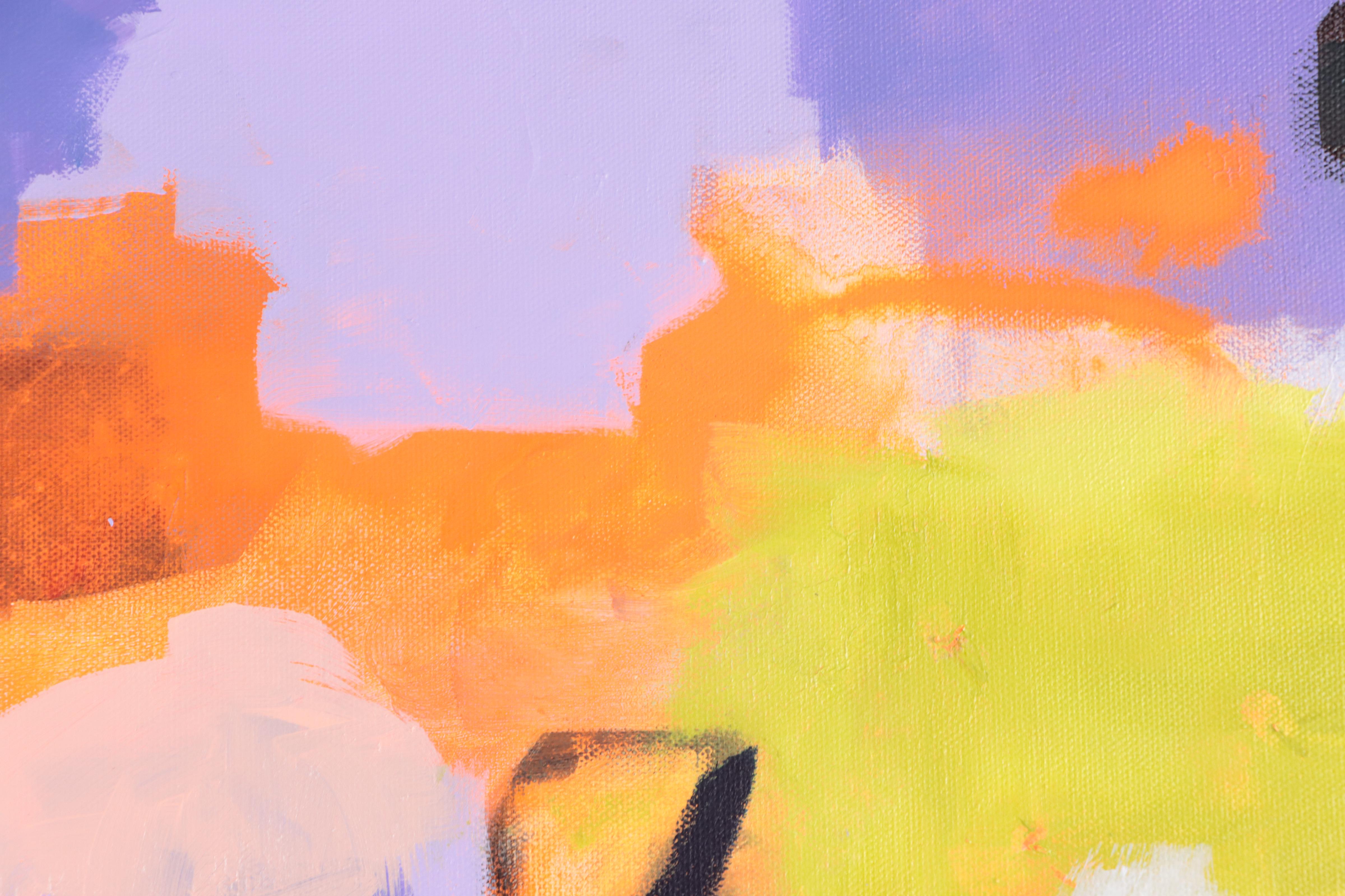 Milagros Pongo Abstract Mixed Media Painting "Seasons," 21st Century