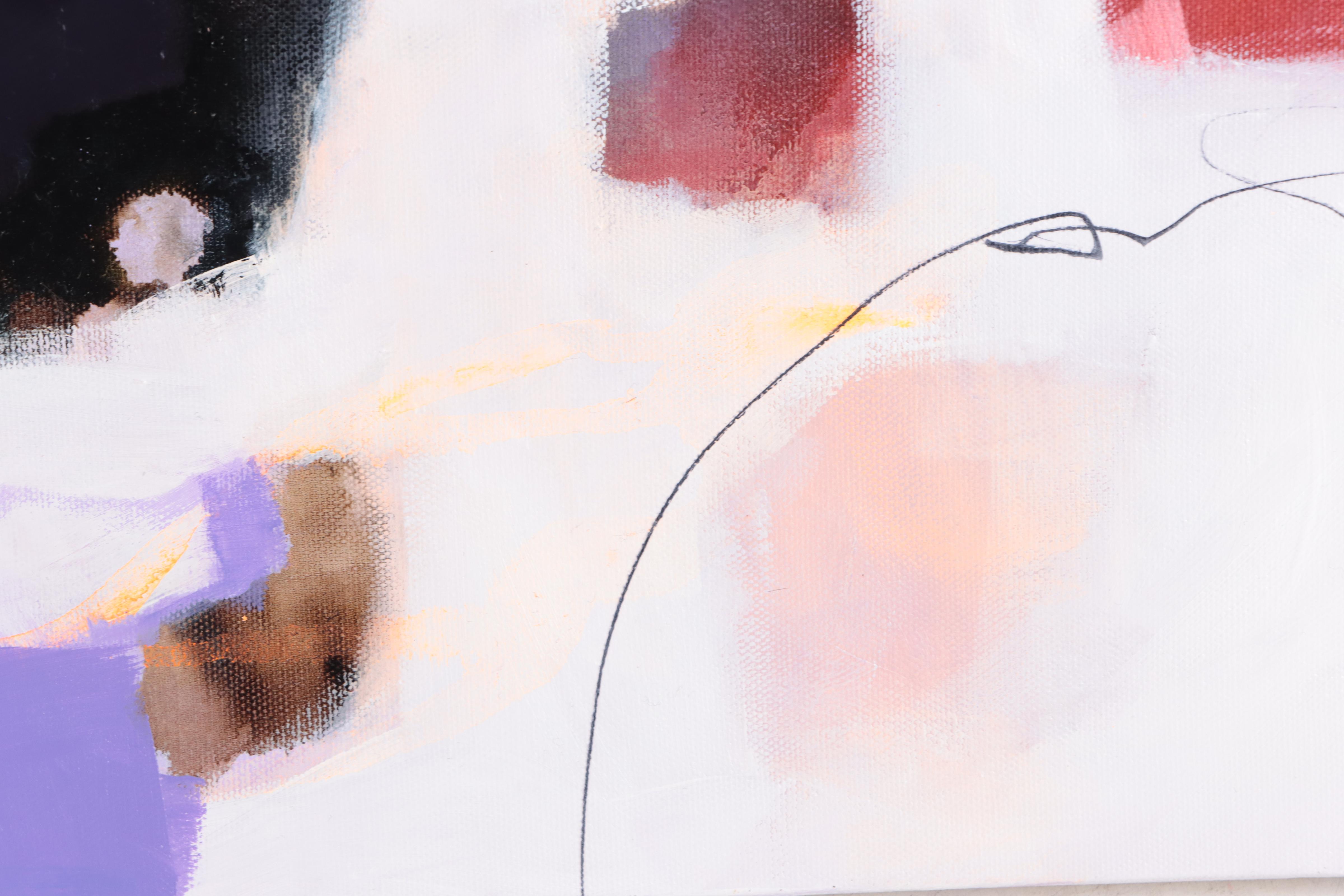 Milagros Pongo Abstract Mixed Media Painting "Seasons," 21st Century