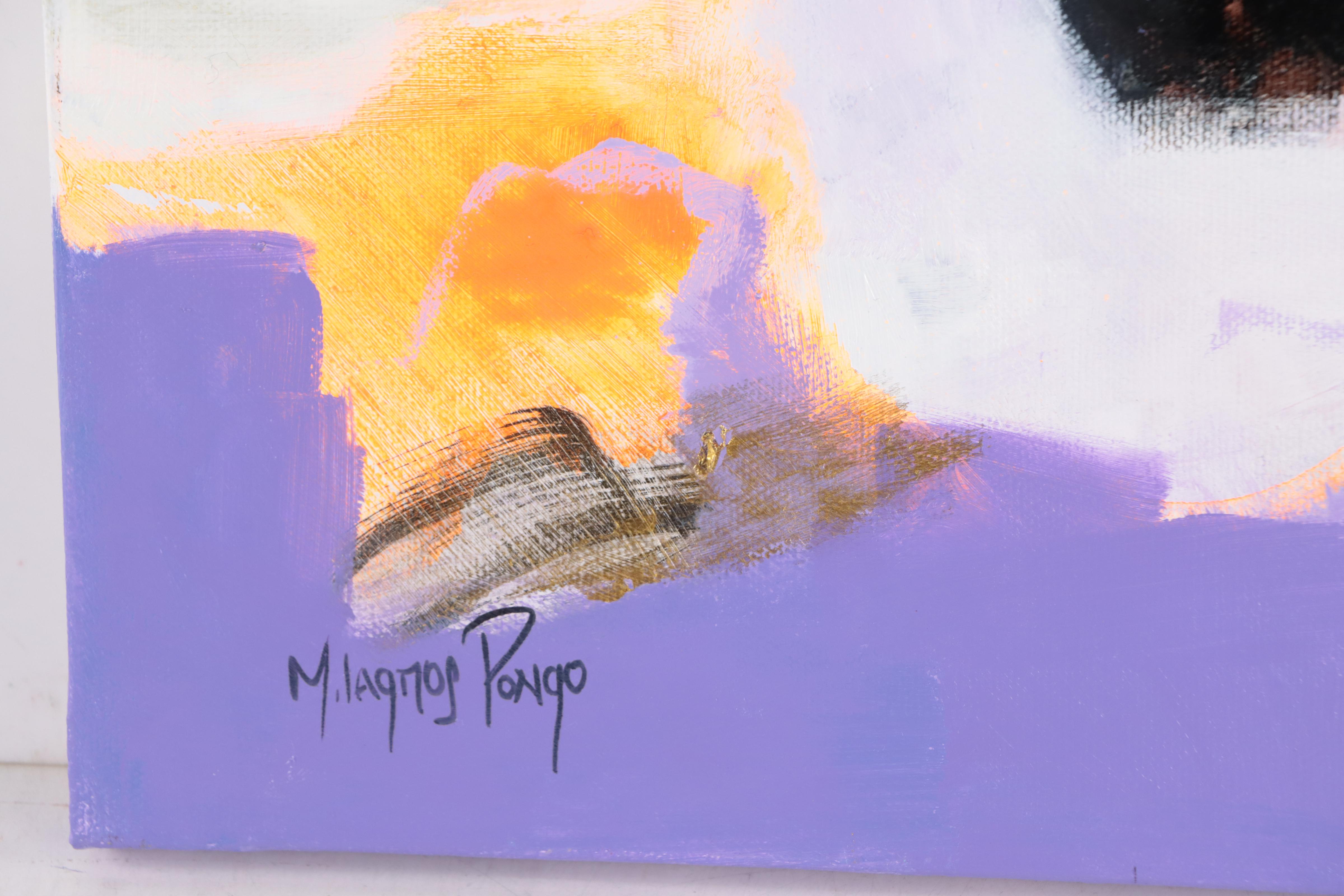 Milagros Pongo Abstract Mixed Media Painting "Seasons," 21st Century