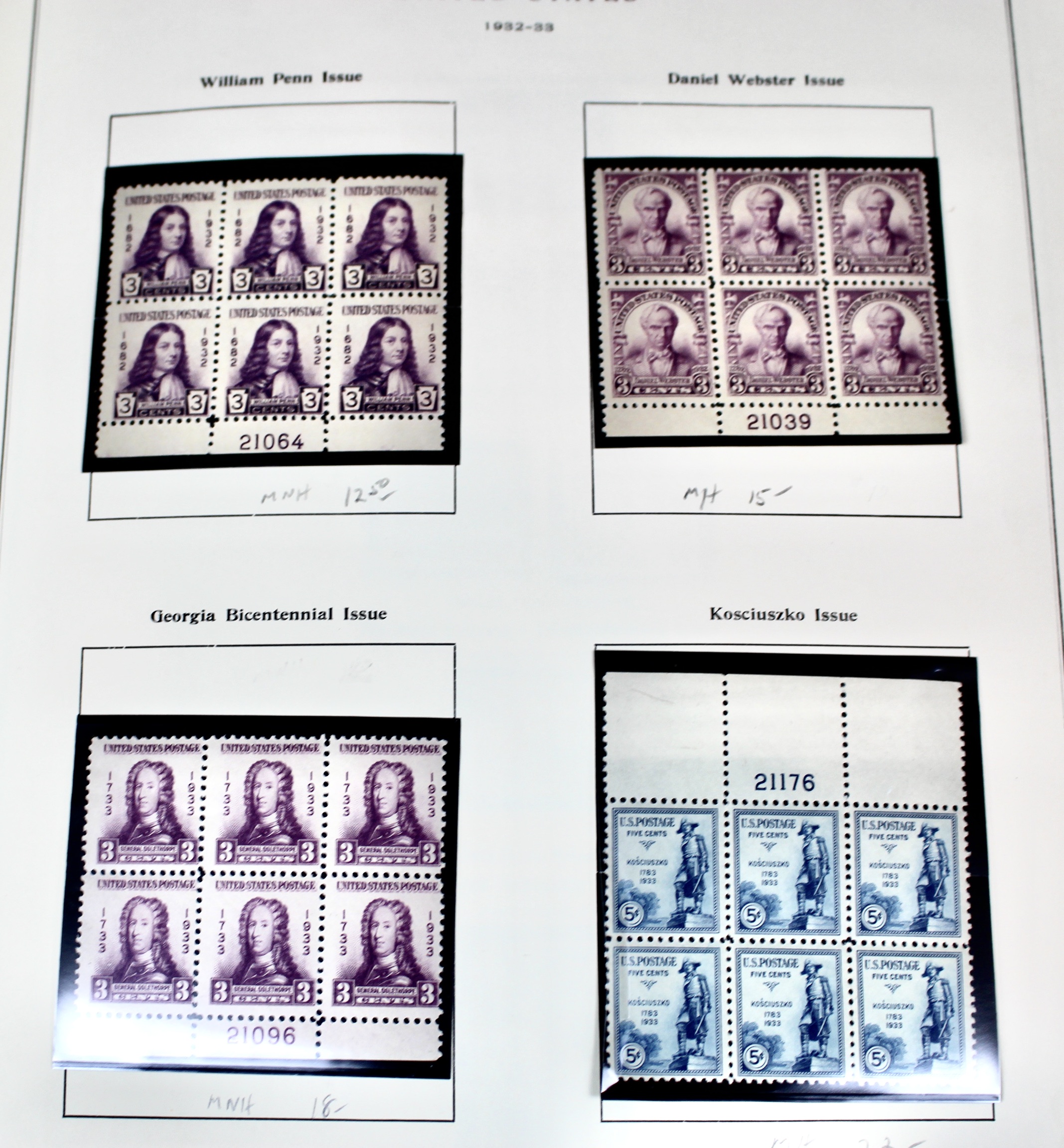 Mint Condition U.S. Postage Stamp Collection, 1909-1945