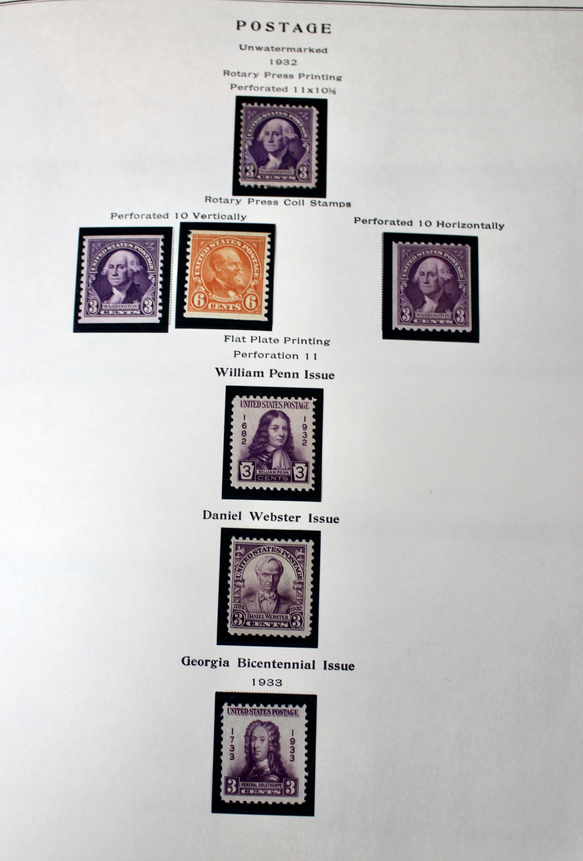 Mint Condition U.S. Postage Stamp Collection, 1909-1945