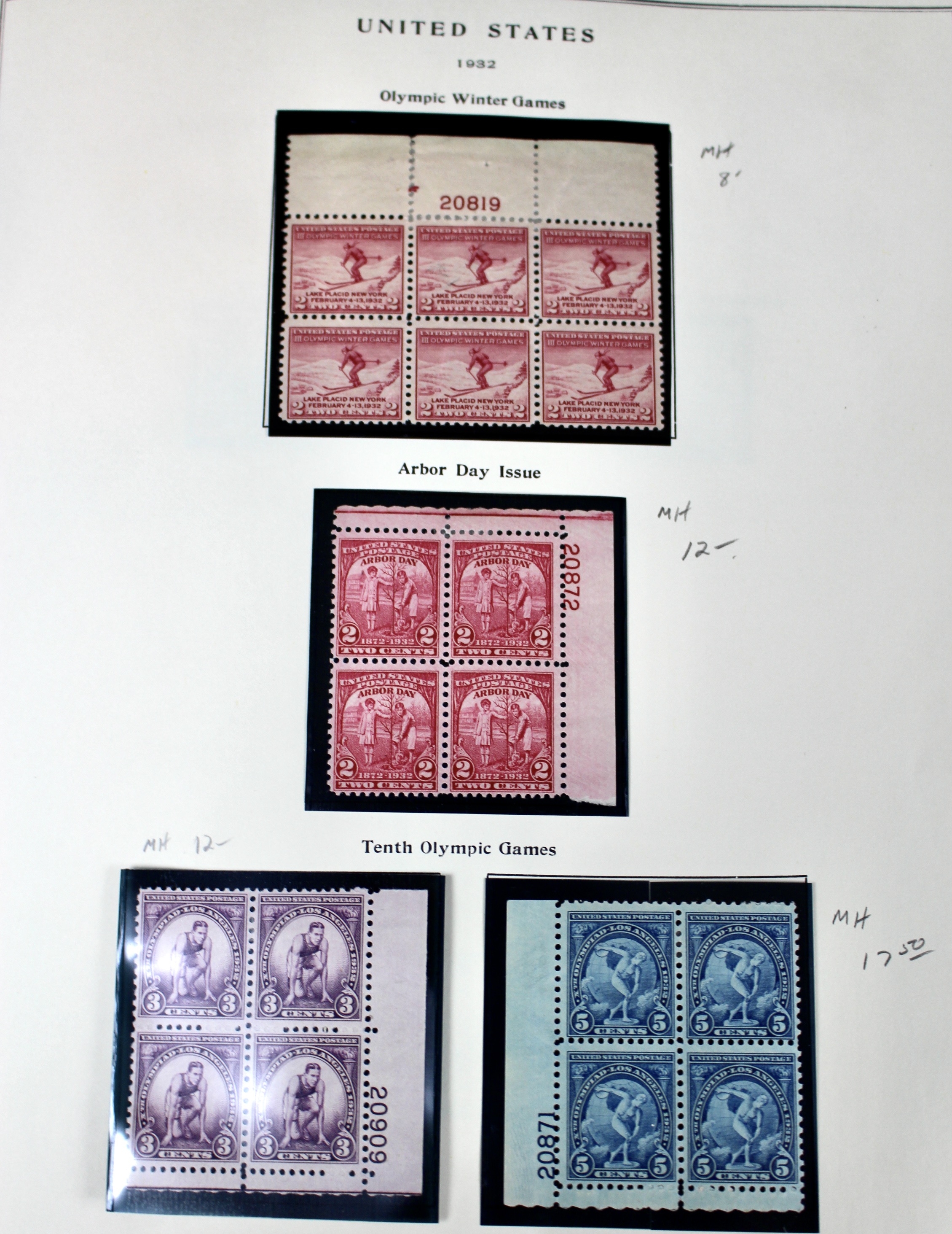 Mint Condition U.S. Postage Stamp Collection, 1909-1945