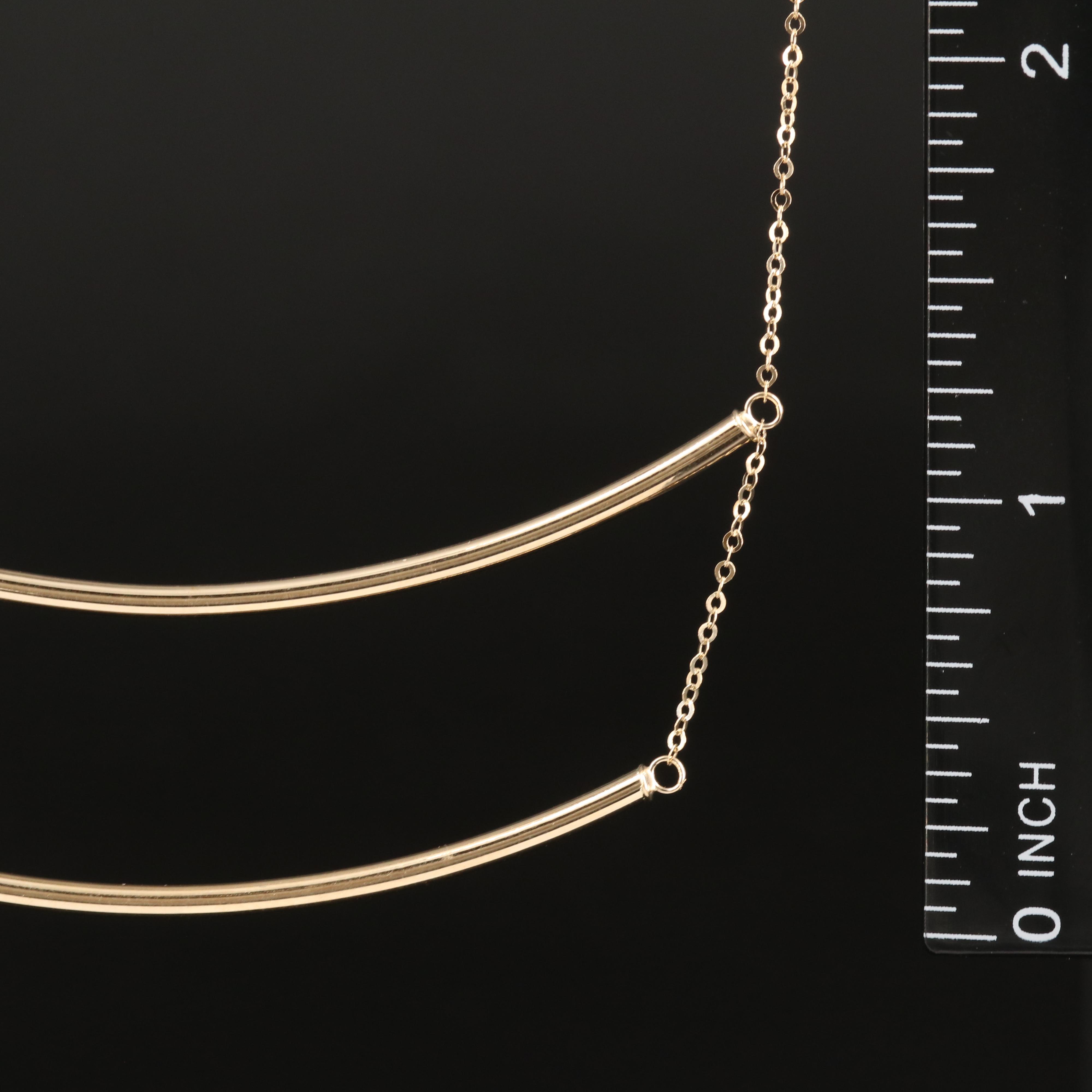 Italian 14K Double Bar Necklace