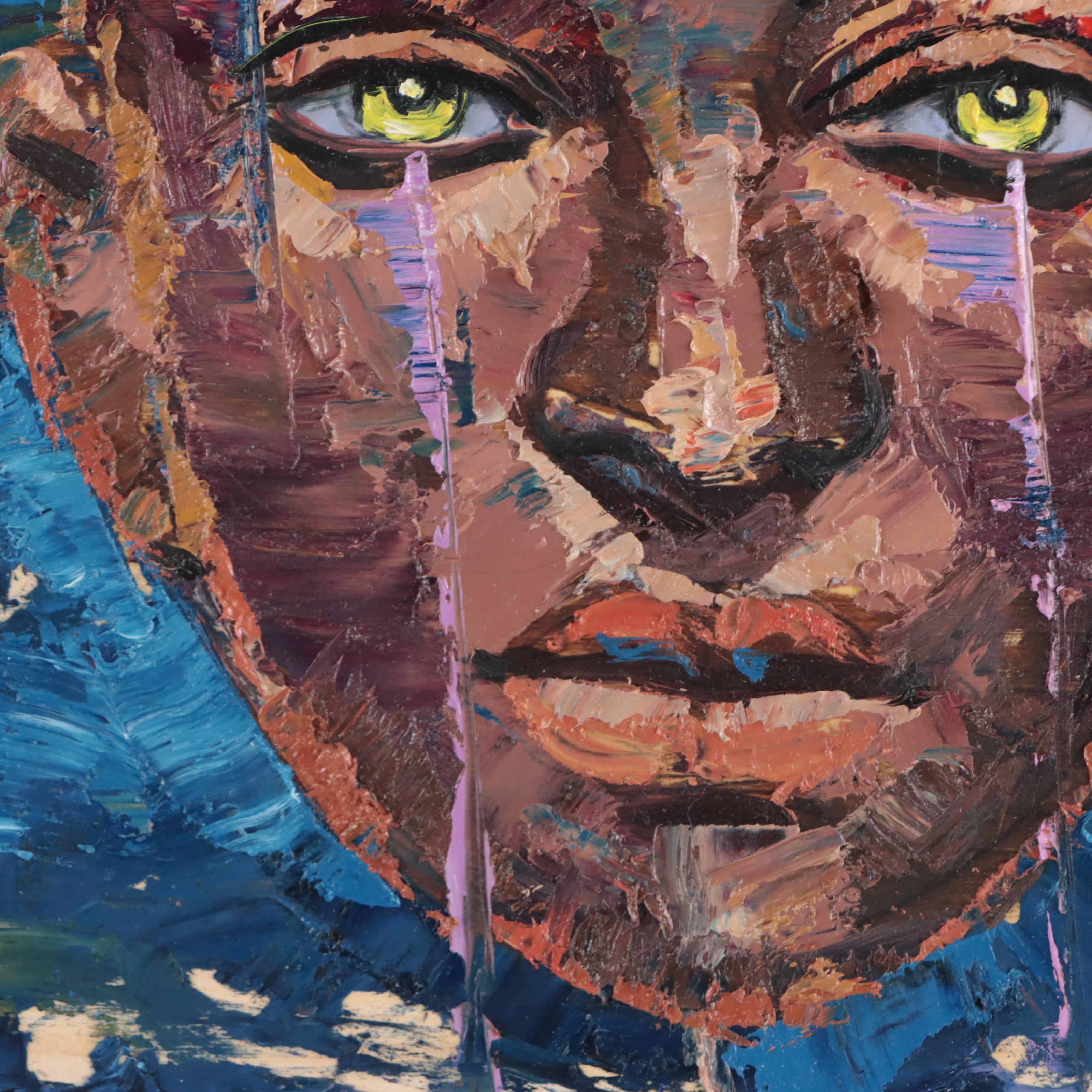 Osmel Almora Miró Oil Portrait, 21st Century