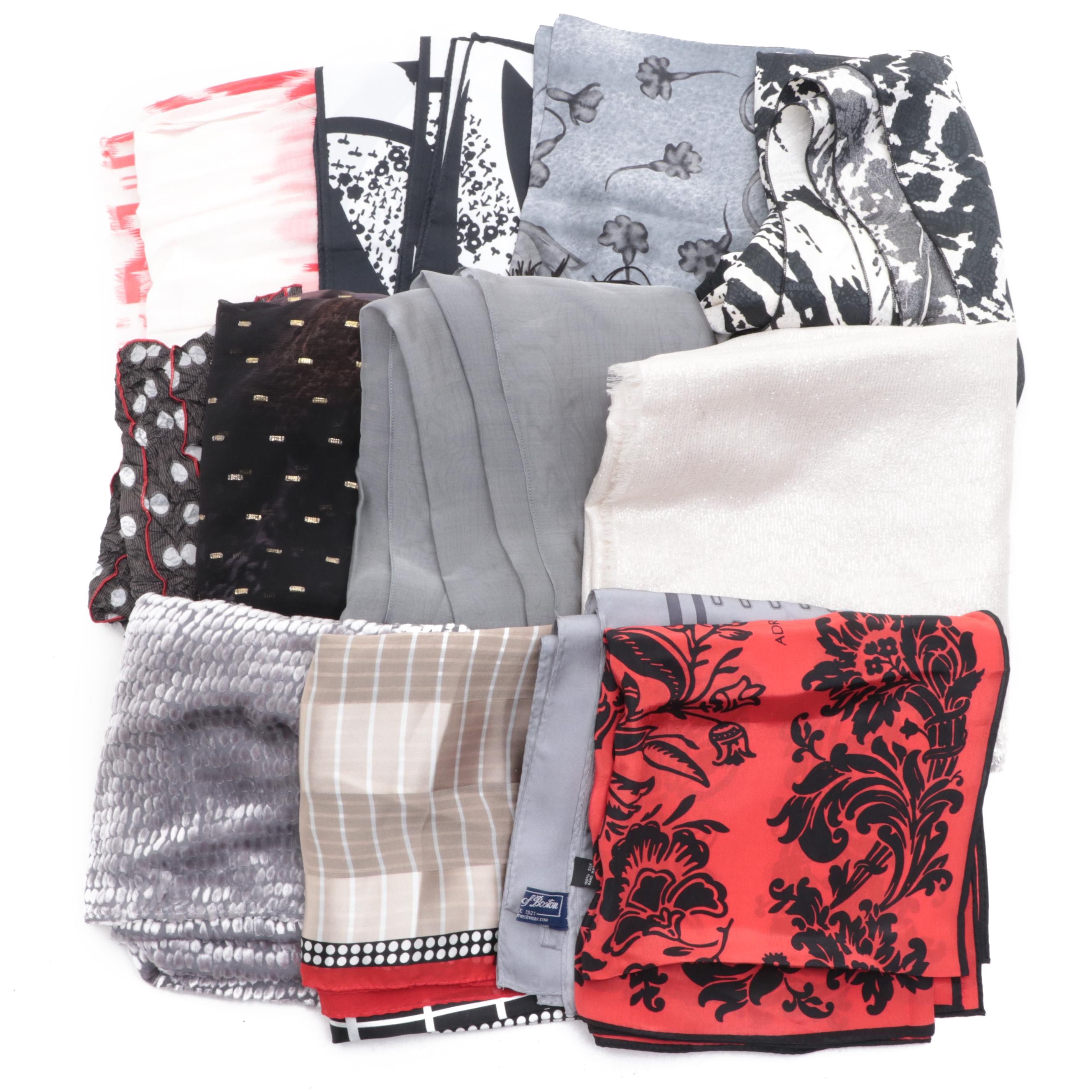 Tilo Cashmere/Metallic Thread Wrap, Carlisle Textured Velvet Scarf and More