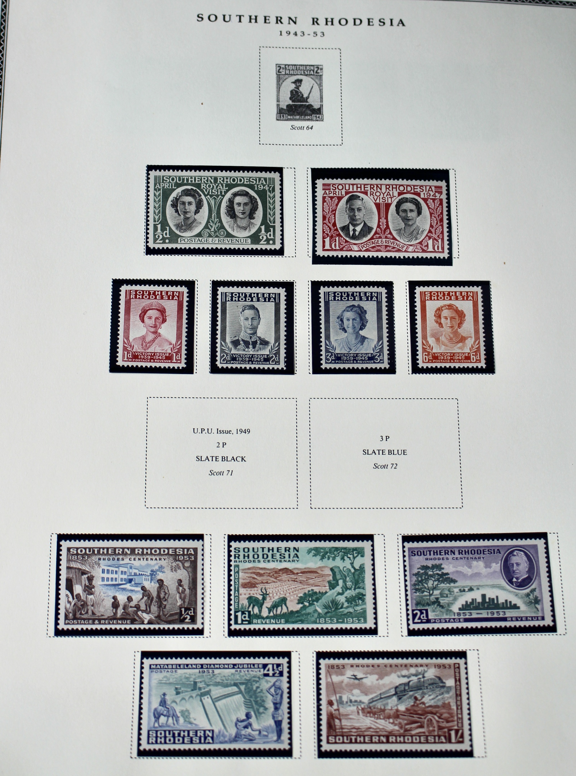 British Colonial and British Protectorate Postage Stamp Collection