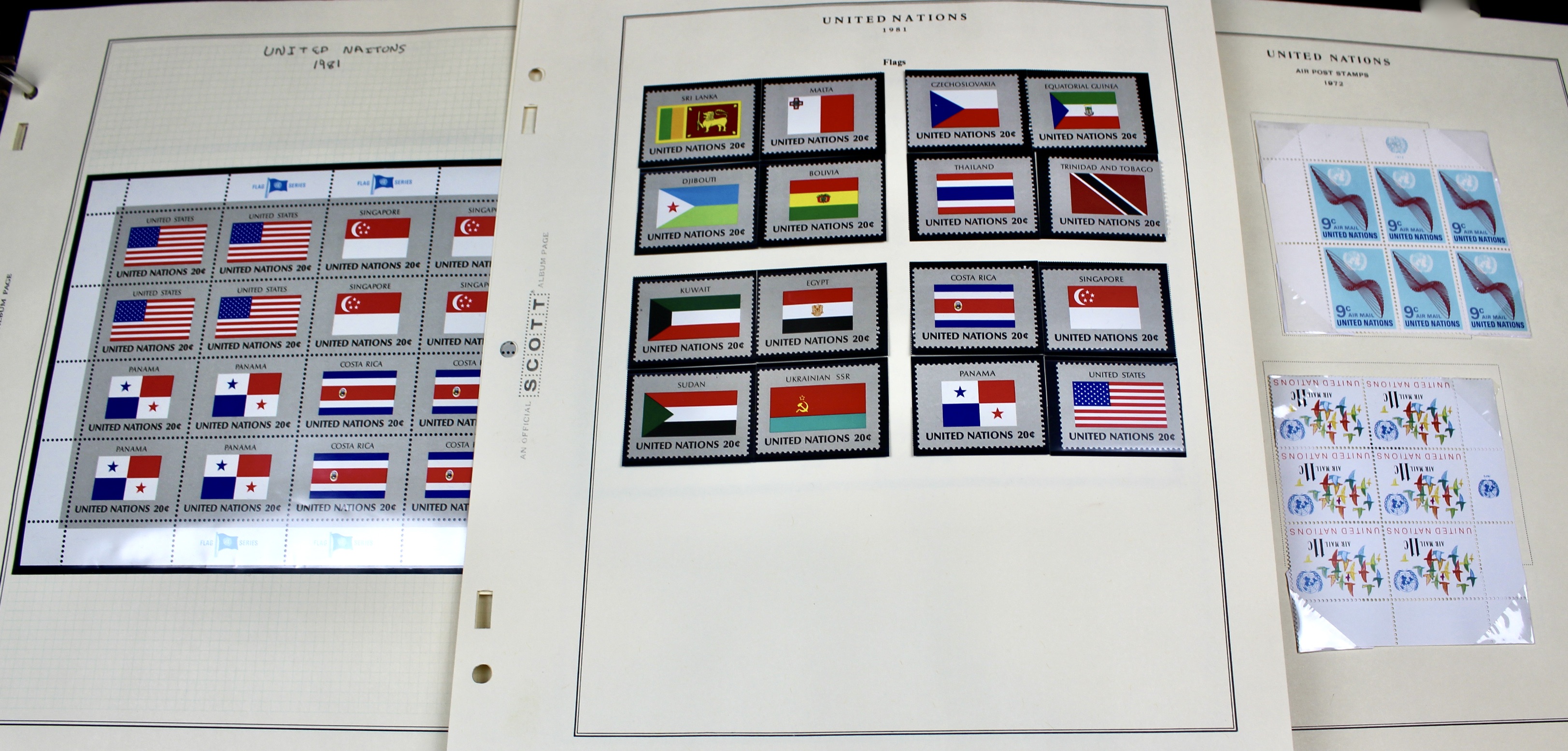 Comprehensive Mint Condition United Nations Postage Stamp Collection