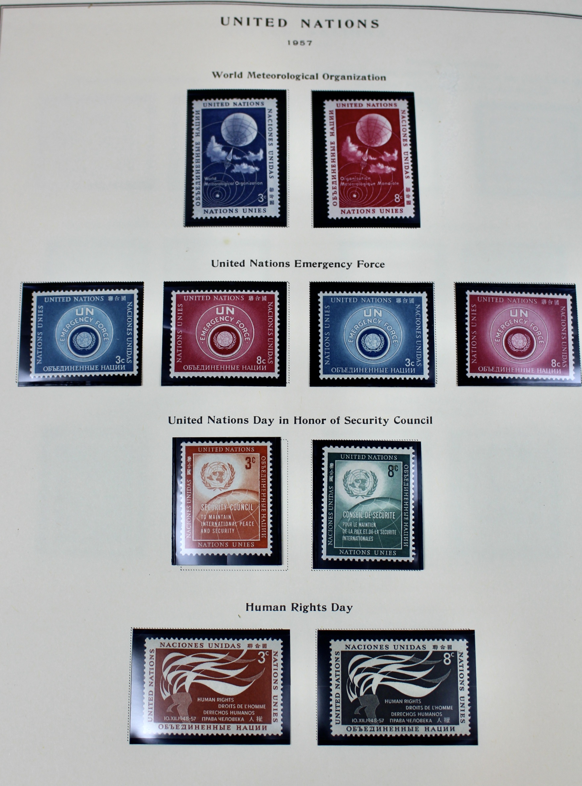 Comprehensive Mint Condition United Nations Postage Stamp Collection