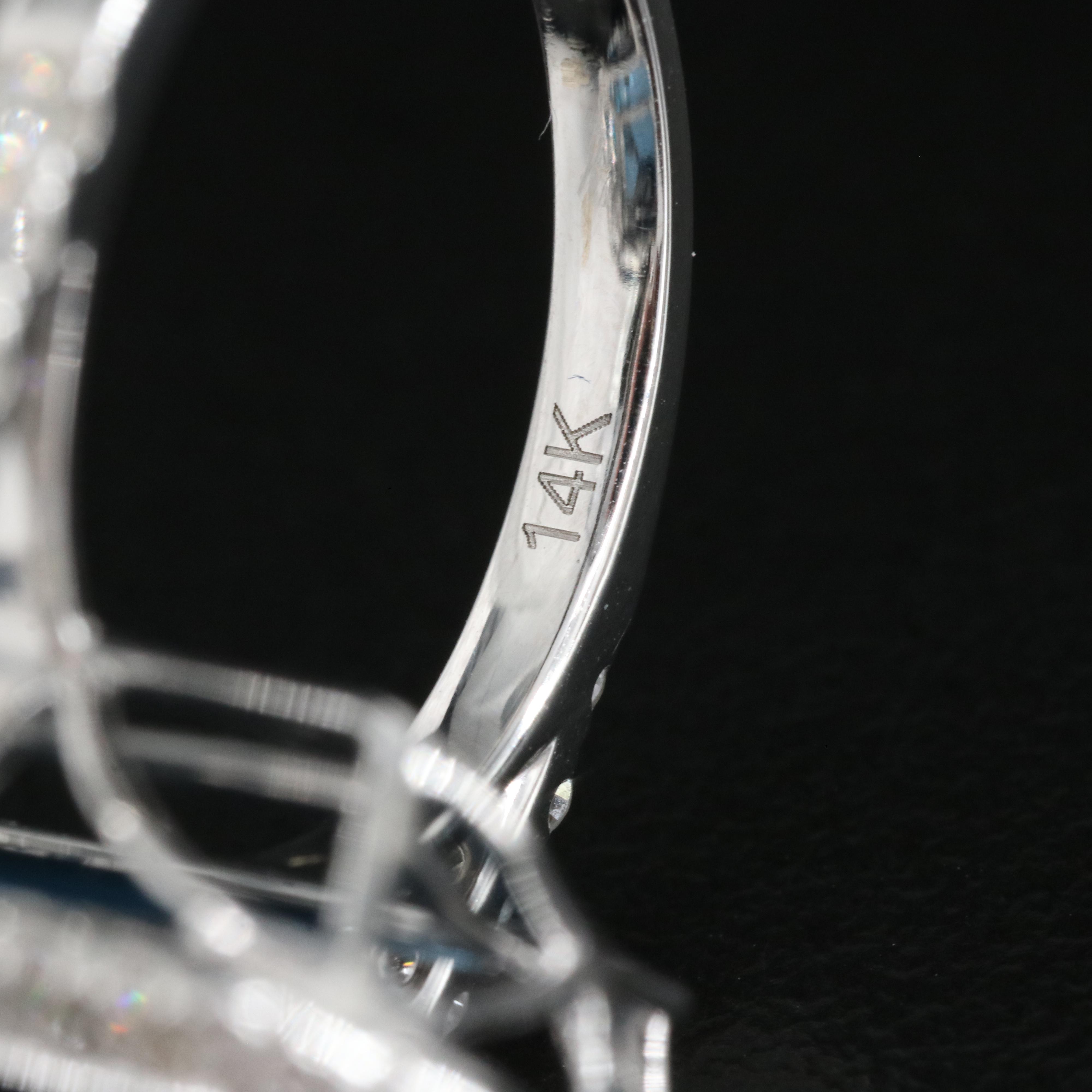 14K 21.18 CT London Blue Topaz and 1.06 CTW Diamond Ring