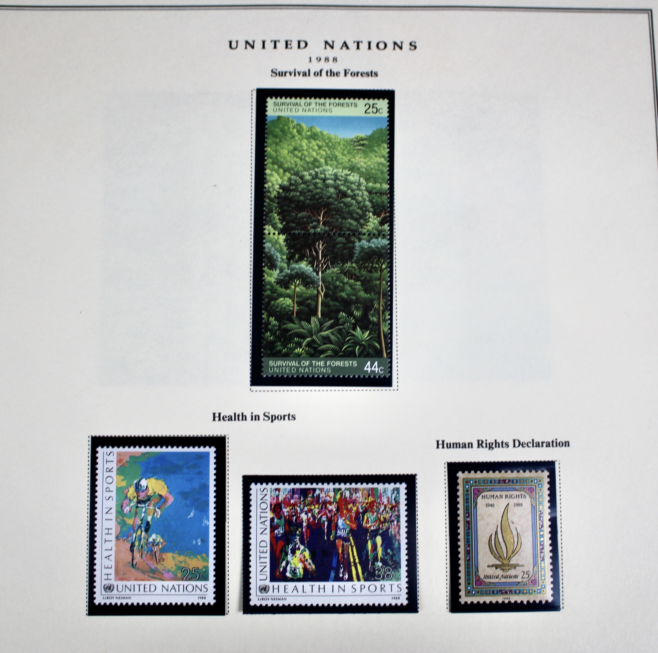 Comprehensive Mint Condition United Nations Postage Stamp Collection