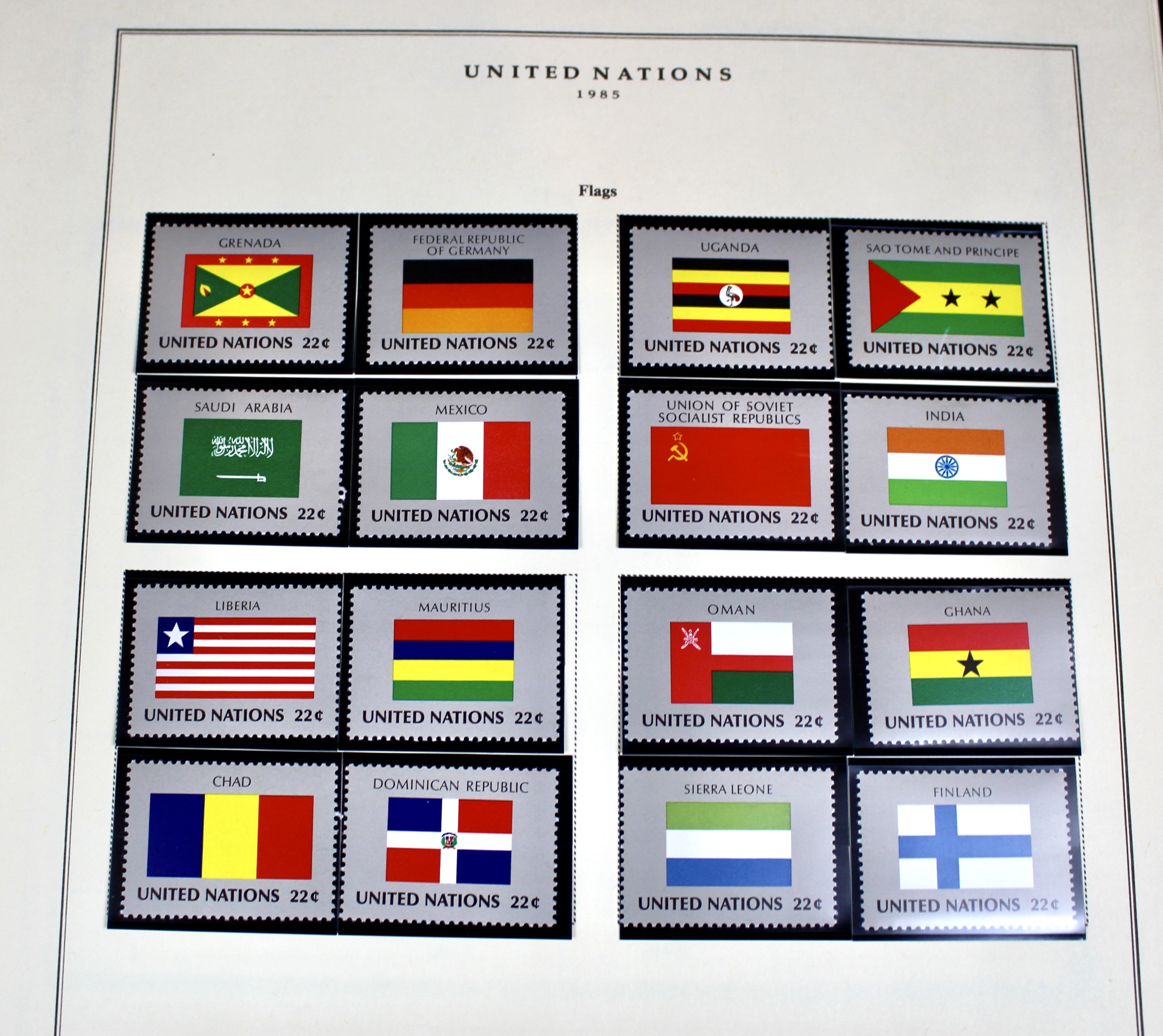 Comprehensive Mint Condition United Nations Postage Stamp Collection