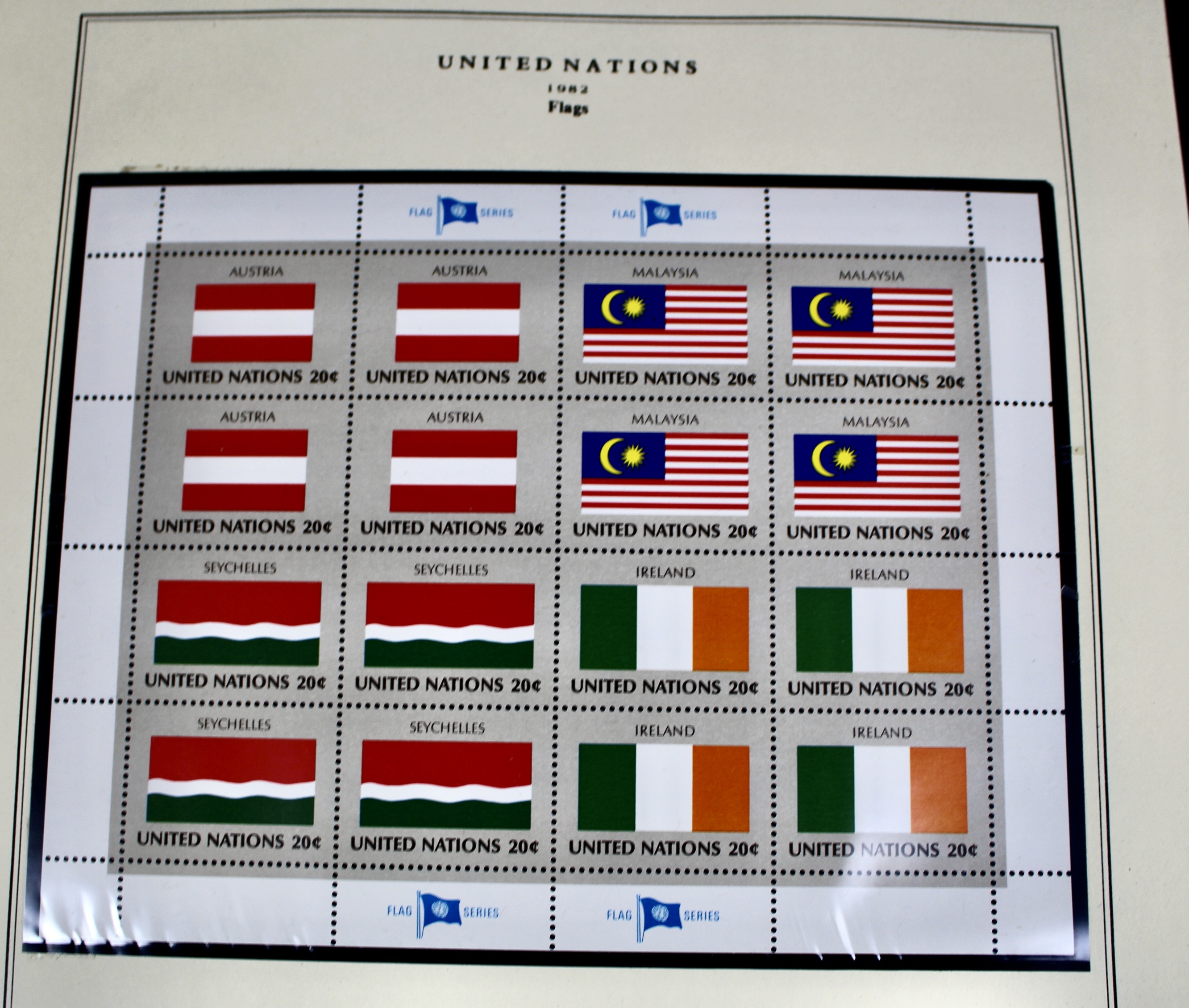 Comprehensive Mint Condition United Nations Postage Stamp Collection