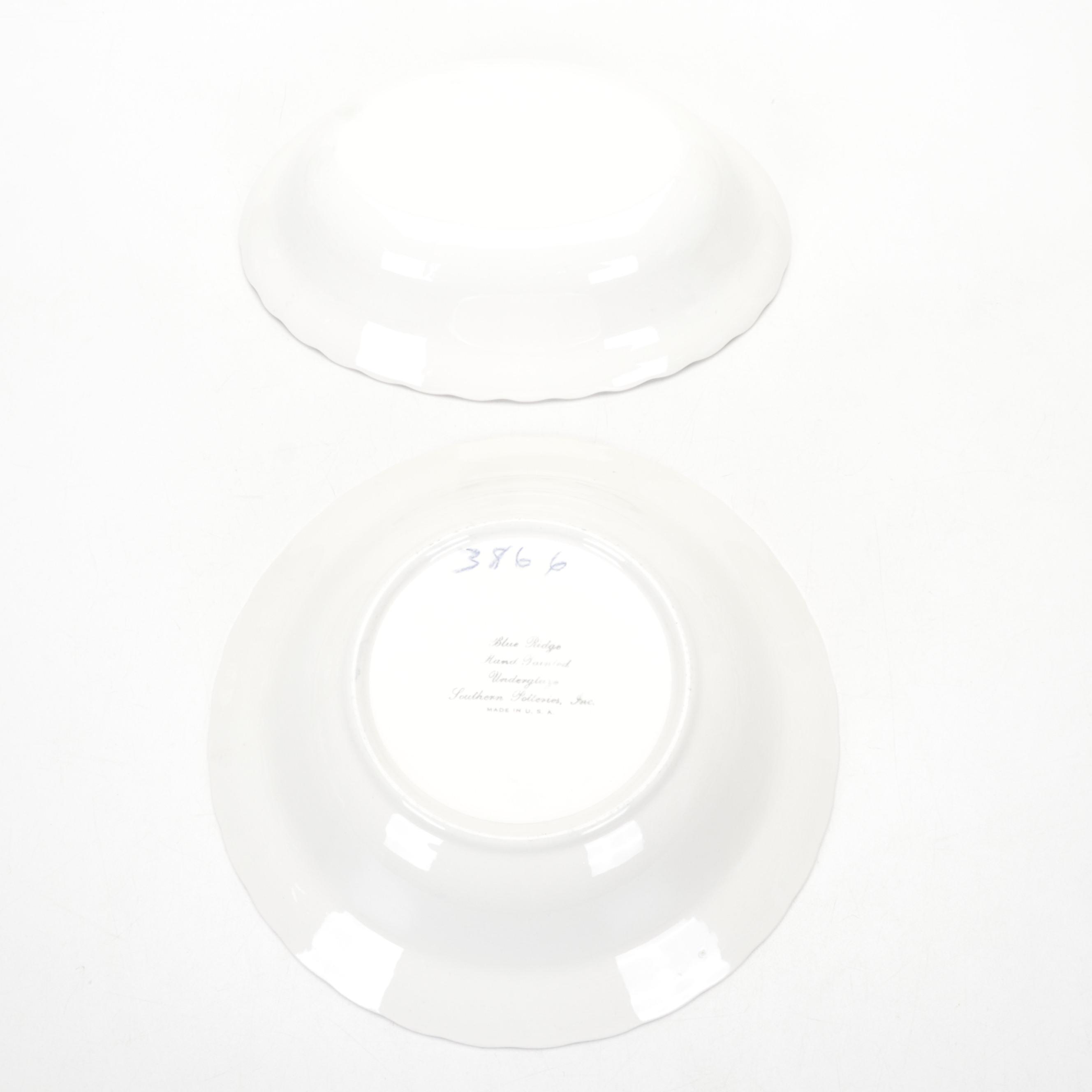 Blue Ridge Southern Pottery "Pandora" Dinnerware, Mid-20th Century