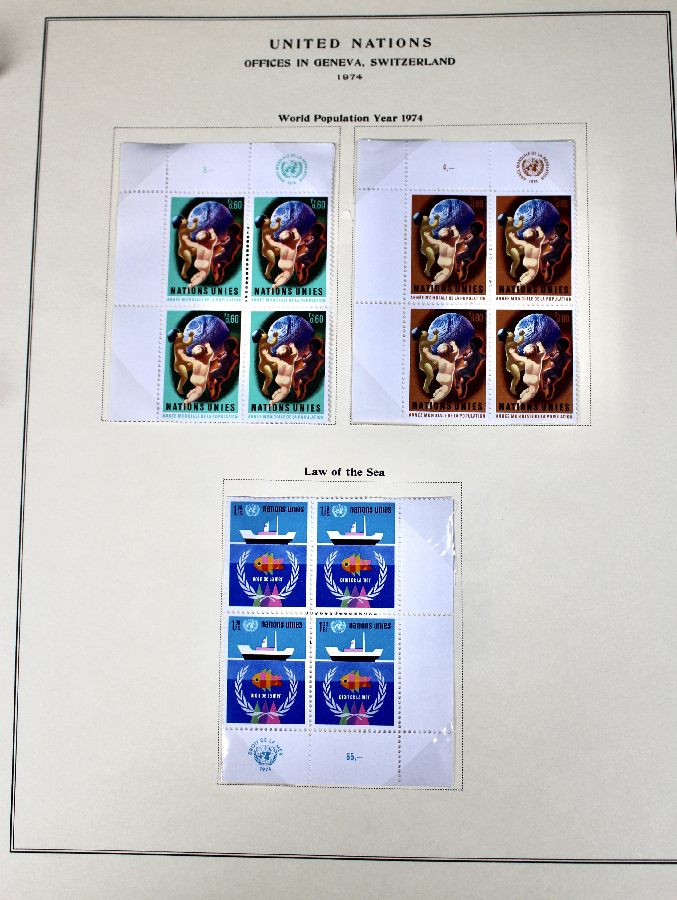 Comprehensive Mint Condition United Nations Postage Stamp Collection