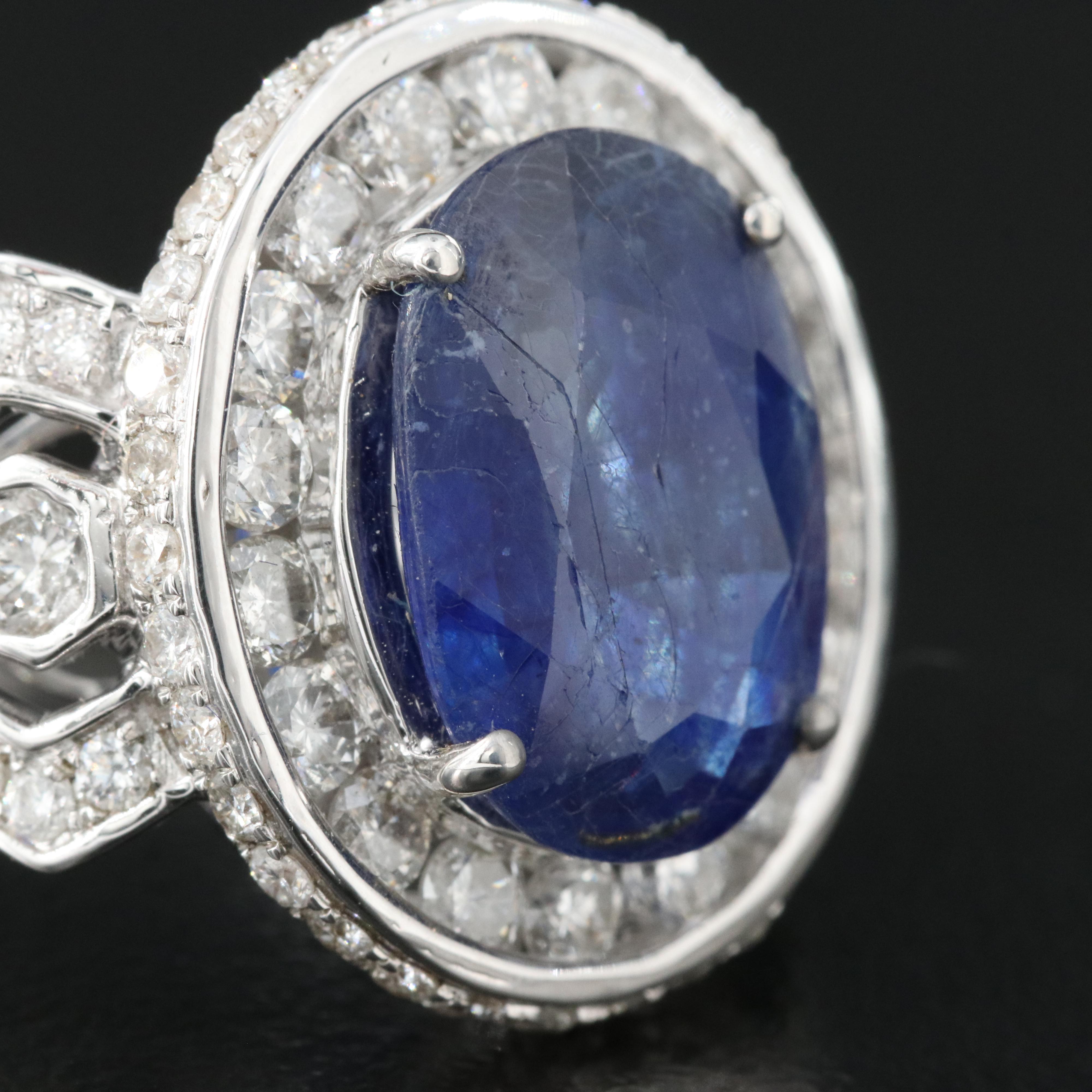 14K Corundum and 2.01 CTW Diamond Ring