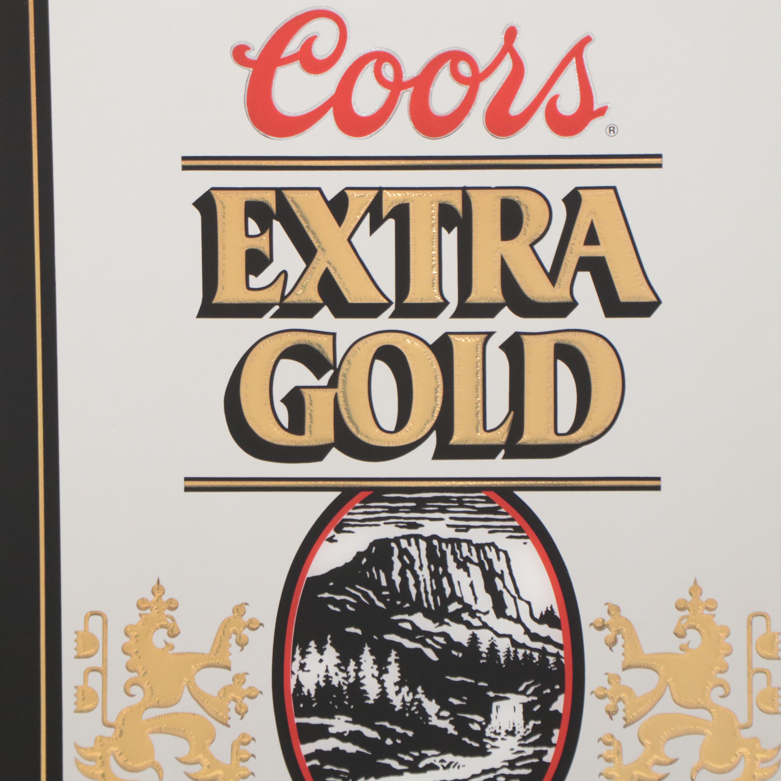 Coors Extra Gold Mirror Advertisement