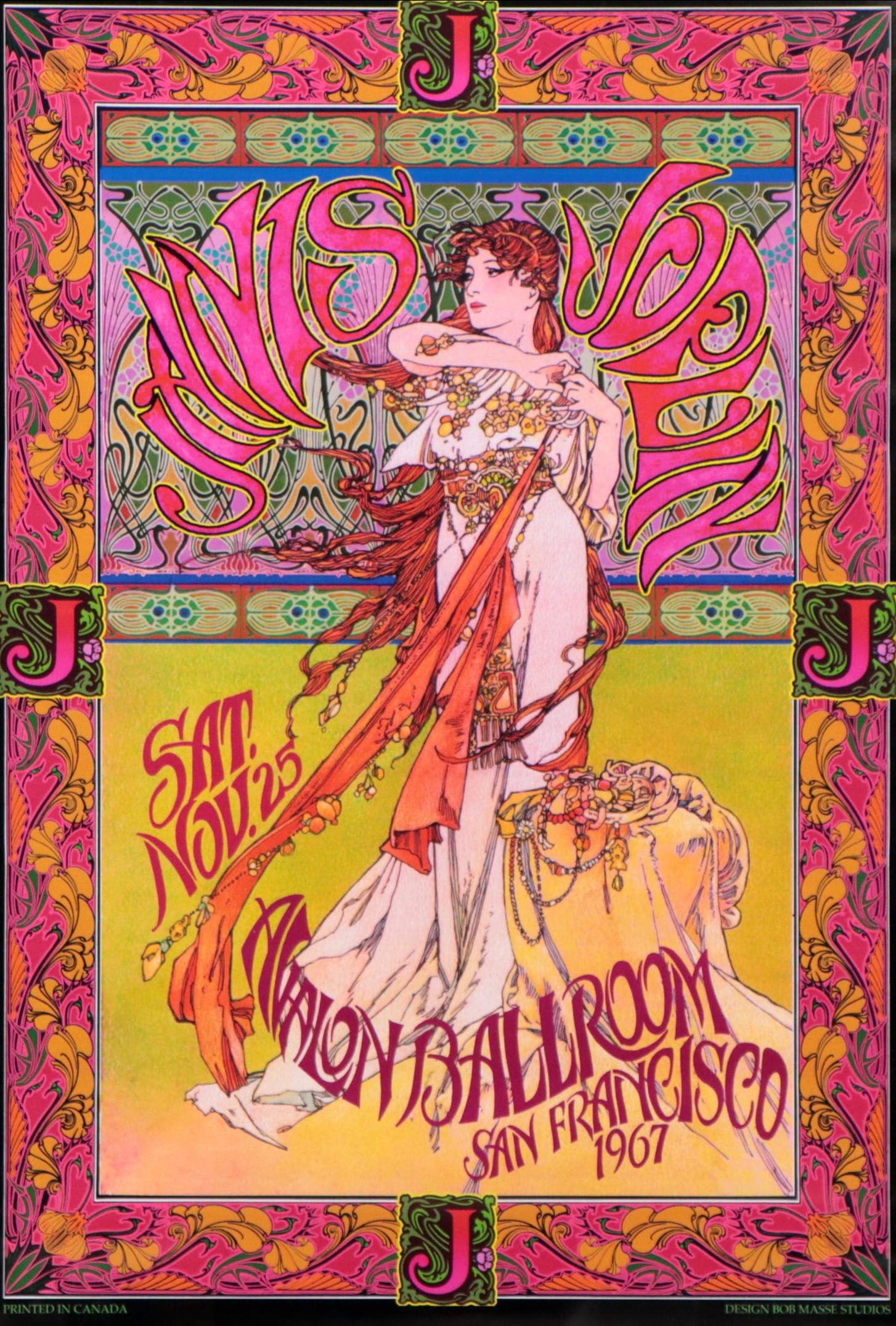 Giclée of Janis Joplin Poster Designed by Bob Masse Studios