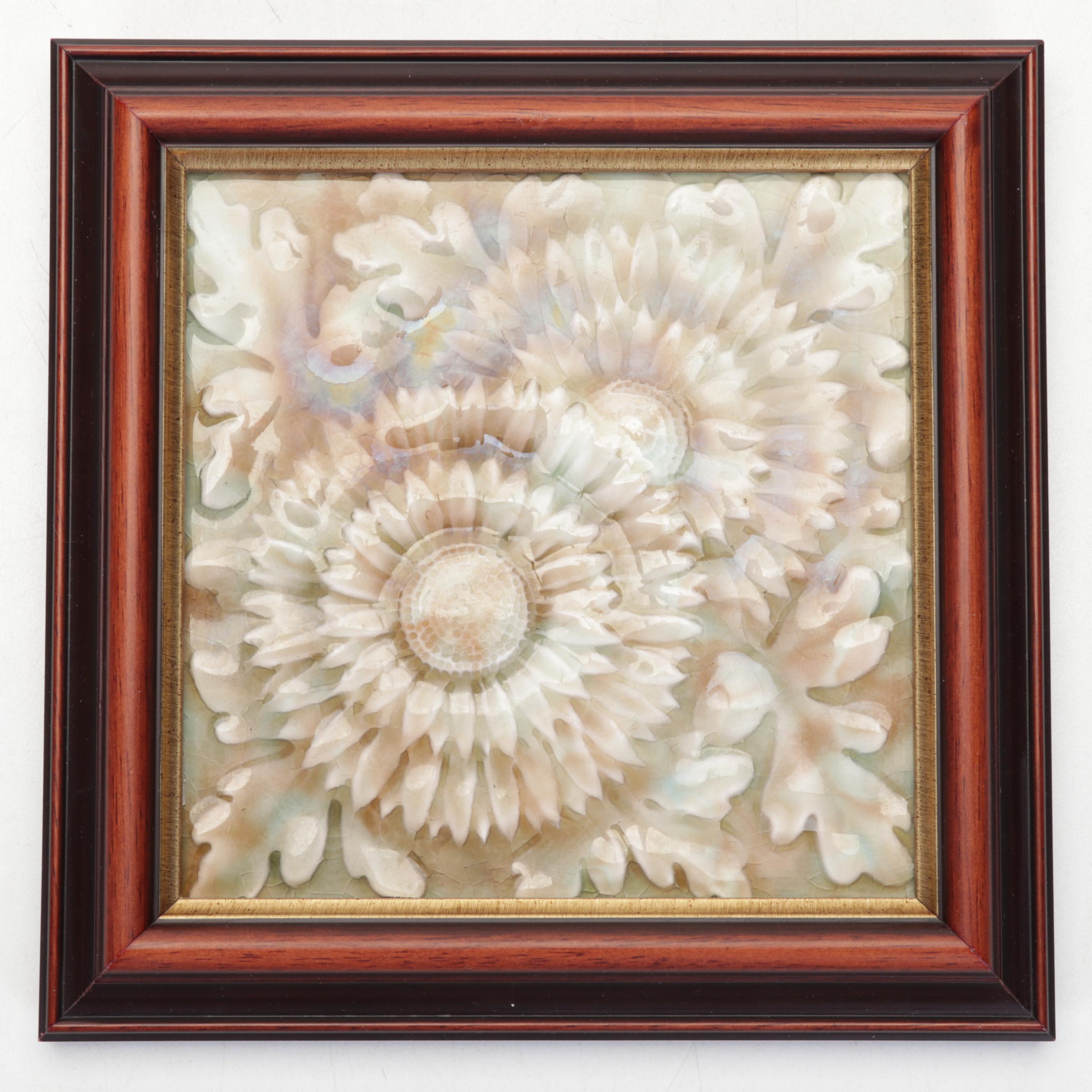 American Encaustic Tile Co. Framed Glazed Earthenware Tiles