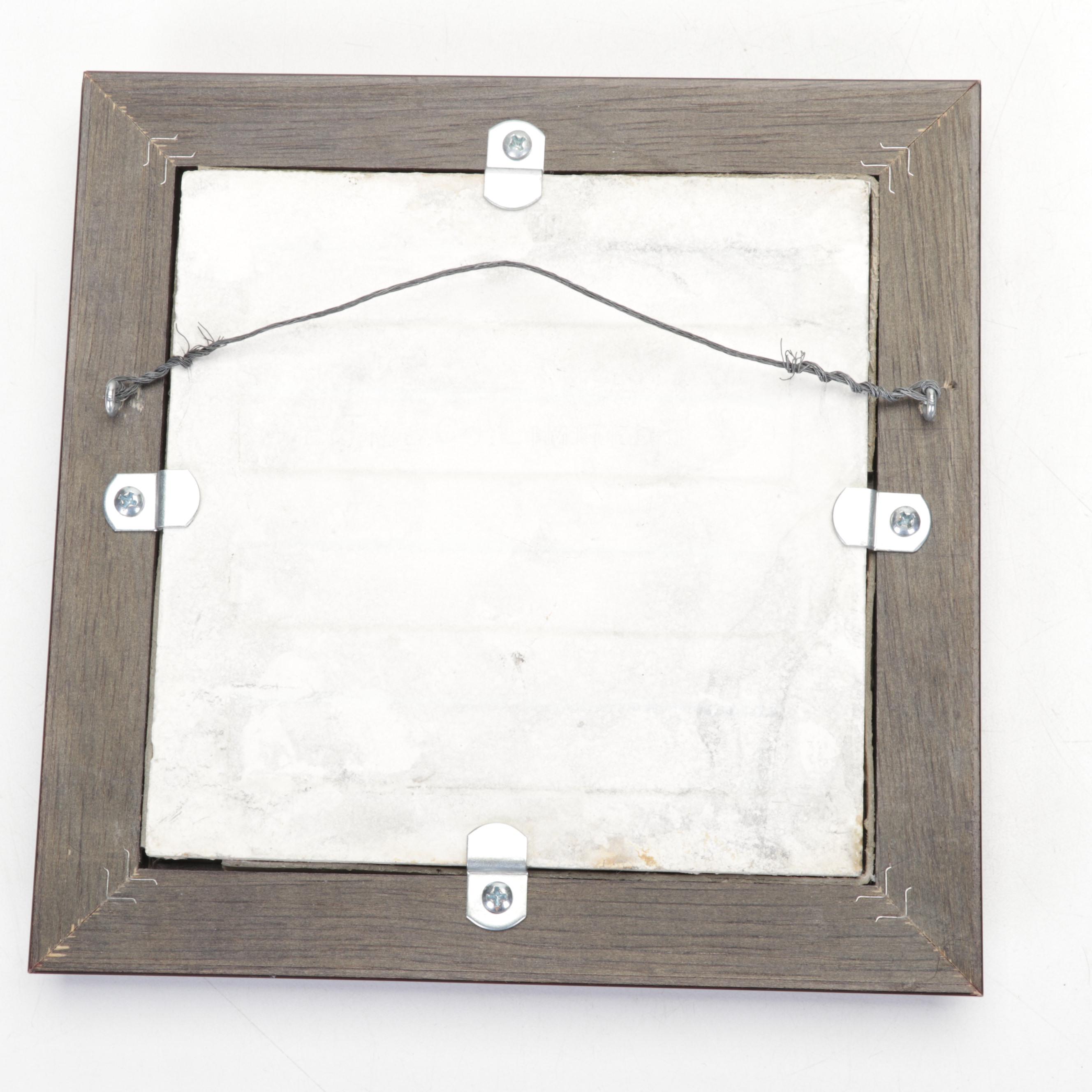 American Encaustic Tile Co. Framed Glazed Earthenware Tiles