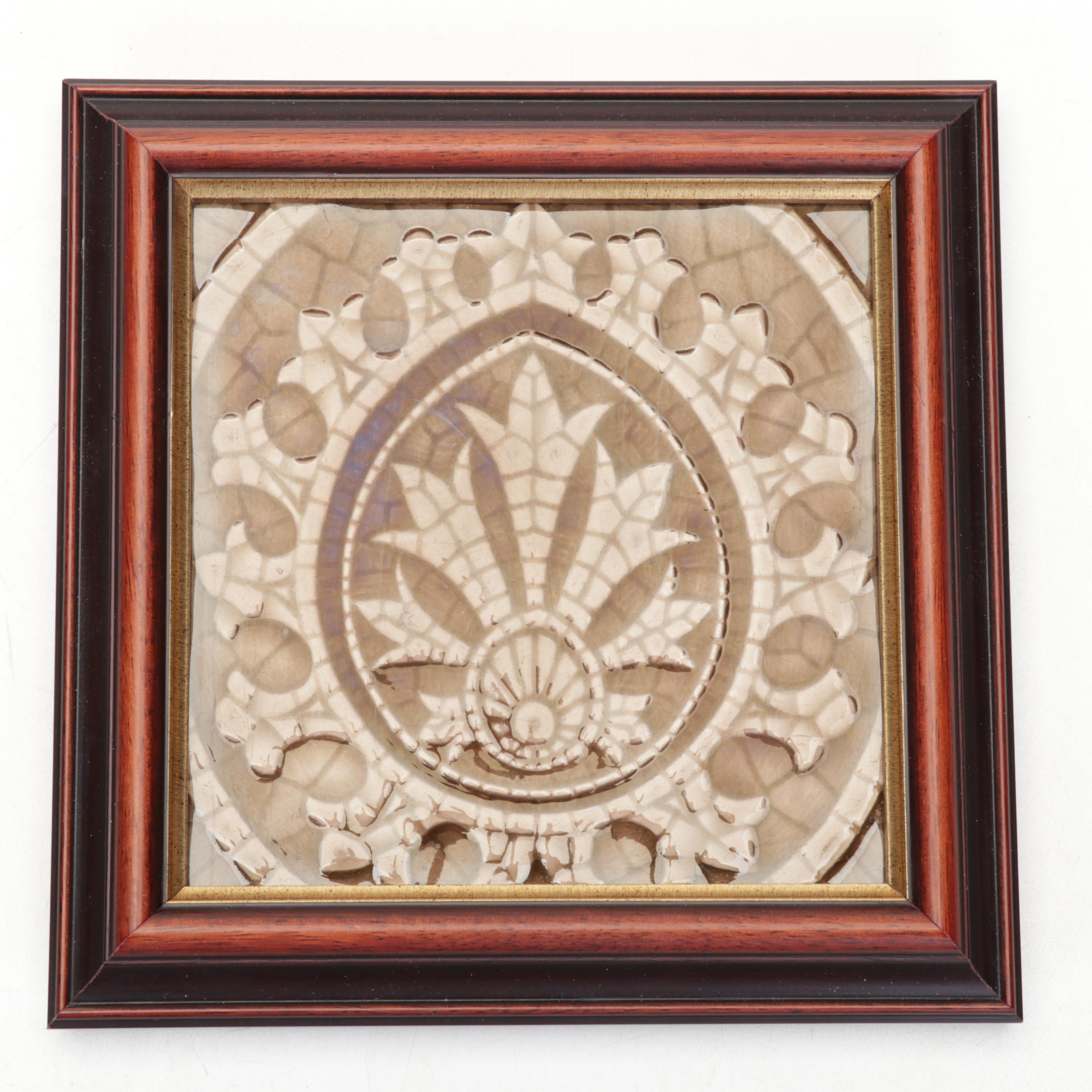 American Encaustic Tile Co. Framed Glazed Earthenware Tiles