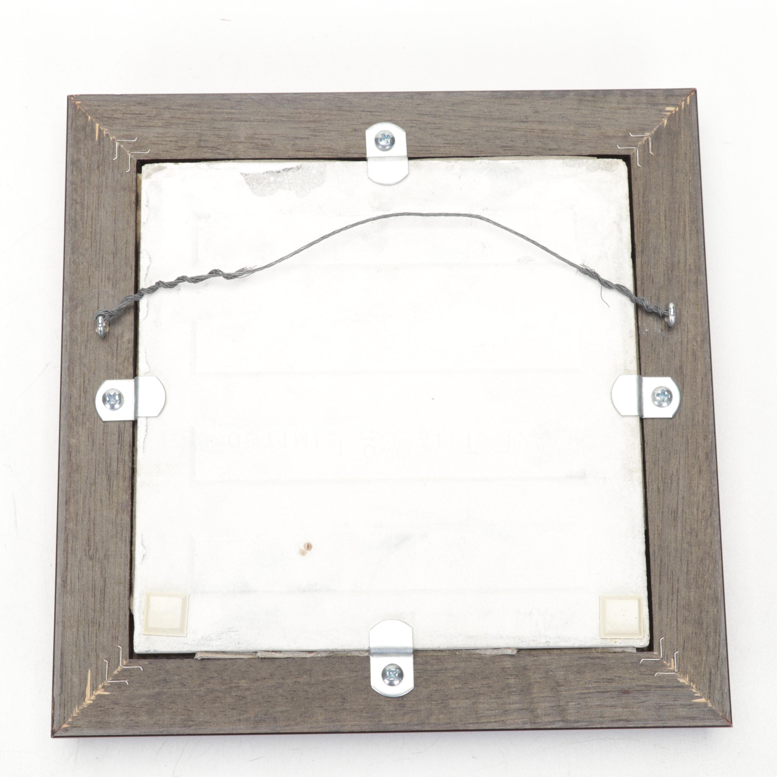 American Encaustic Tile Co. Framed Glazed Earthenware Tiles