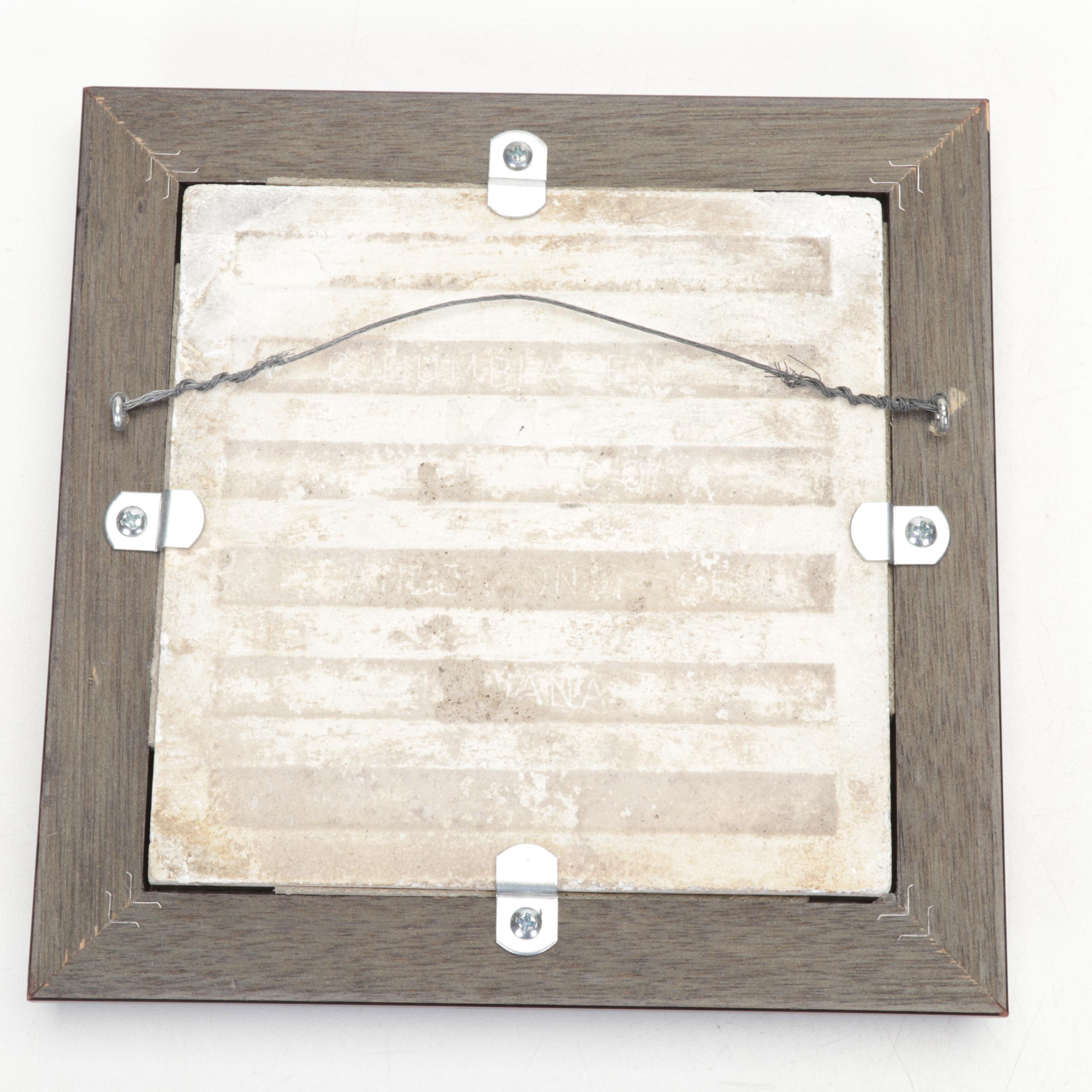 American Encaustic Tile Co. Framed Glazed Earthenware Tiles