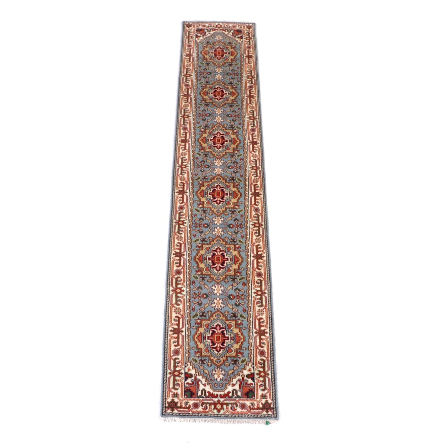 2'8 x 14' Hand-Knotted Indo-Persian Heriz Serapi Carpet Runner