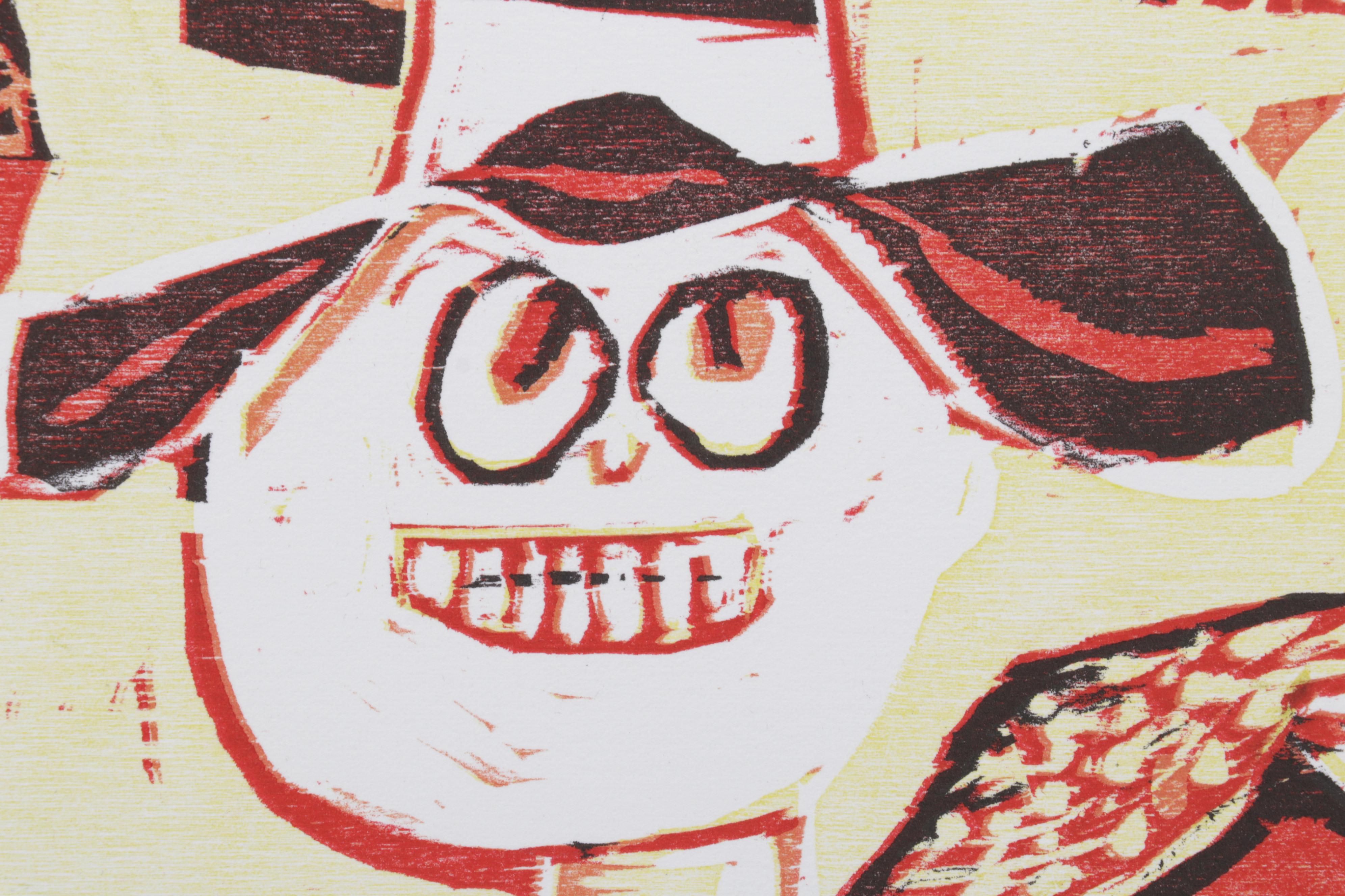 Sidney Chafetz Woodcut "Angela's Thursday," 1984