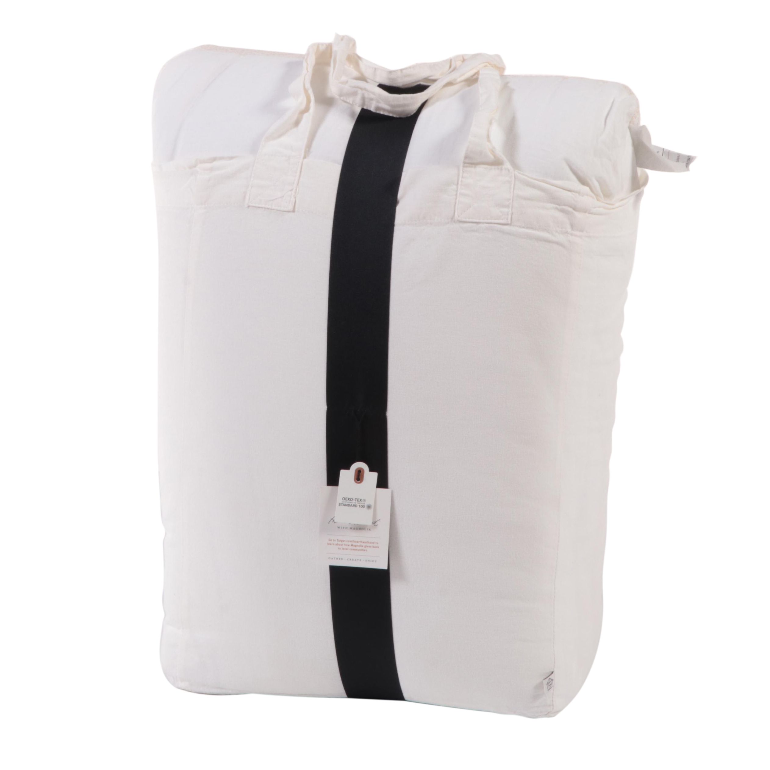 Hearth & Hand with Magnolia Full/Queen Embroidered Stripe Comforter and Sham Set