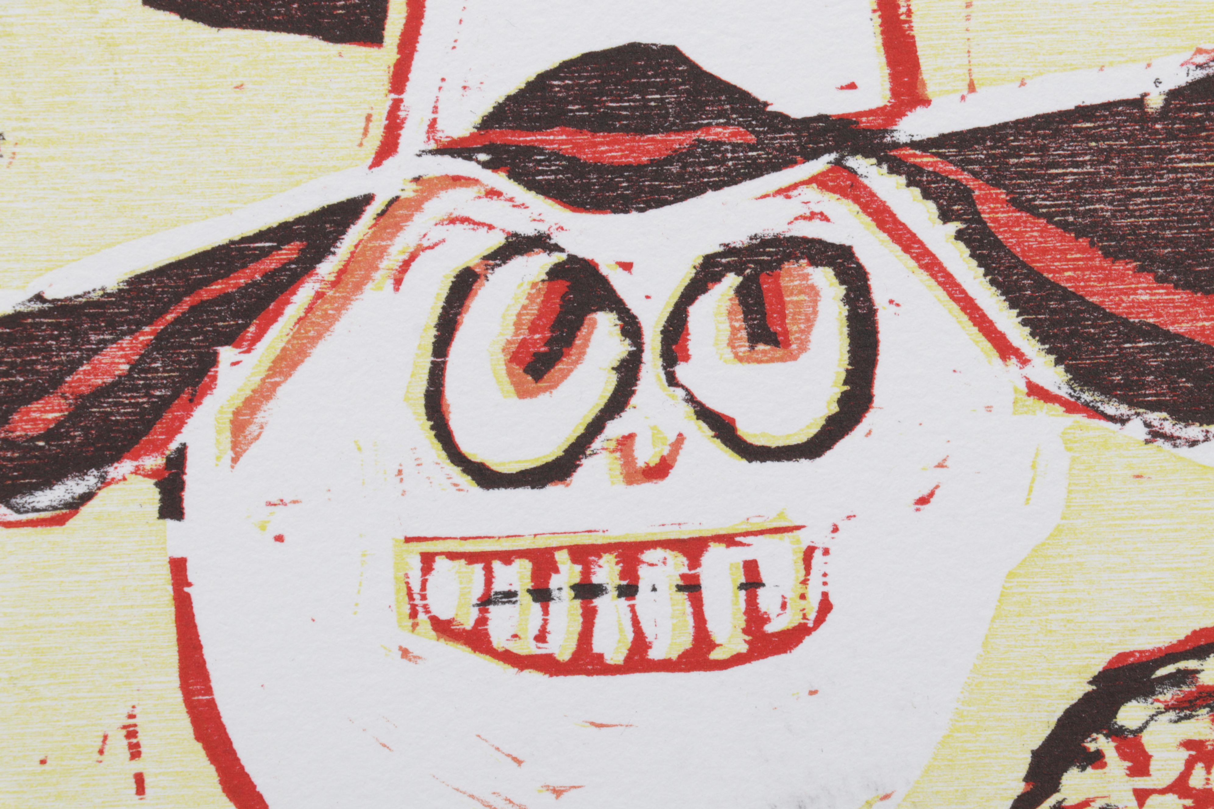 Sidney Chafetz Woodcut "Angela's Thursday," 1984