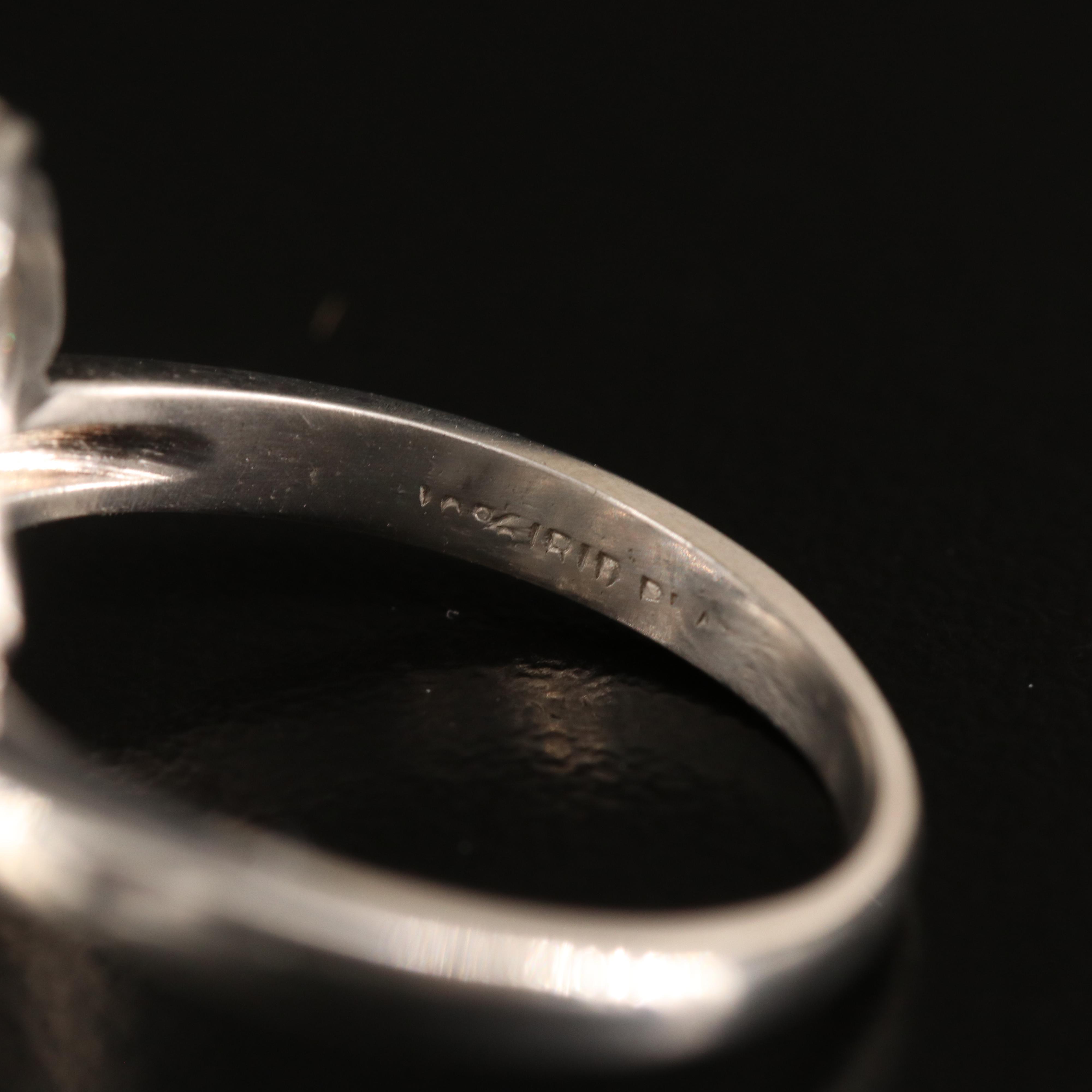 Vintage Platinum 0.68 CTW Diamond Ring