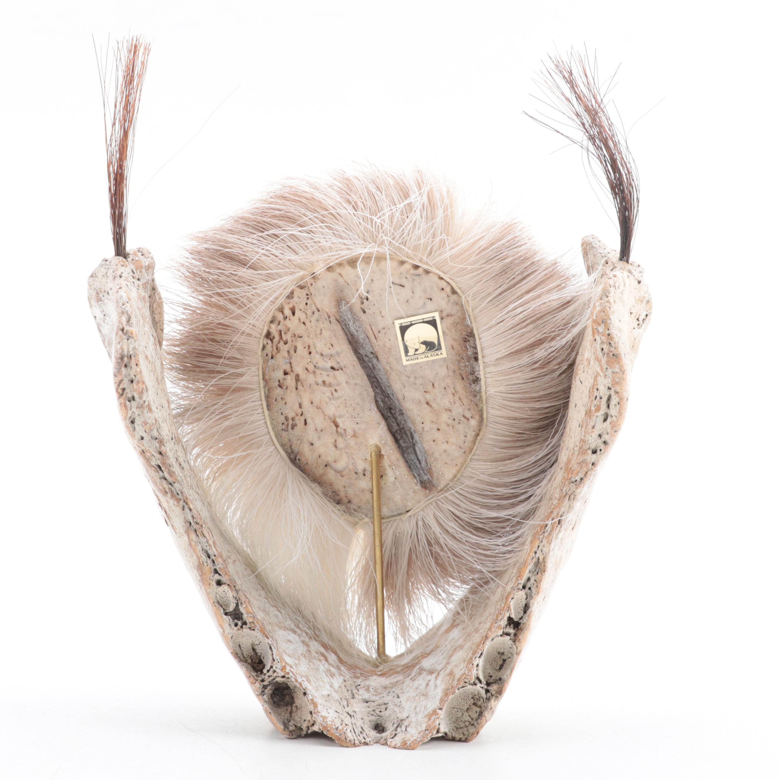 Alaskan Inuit Carved Jaw Bone Sculpture