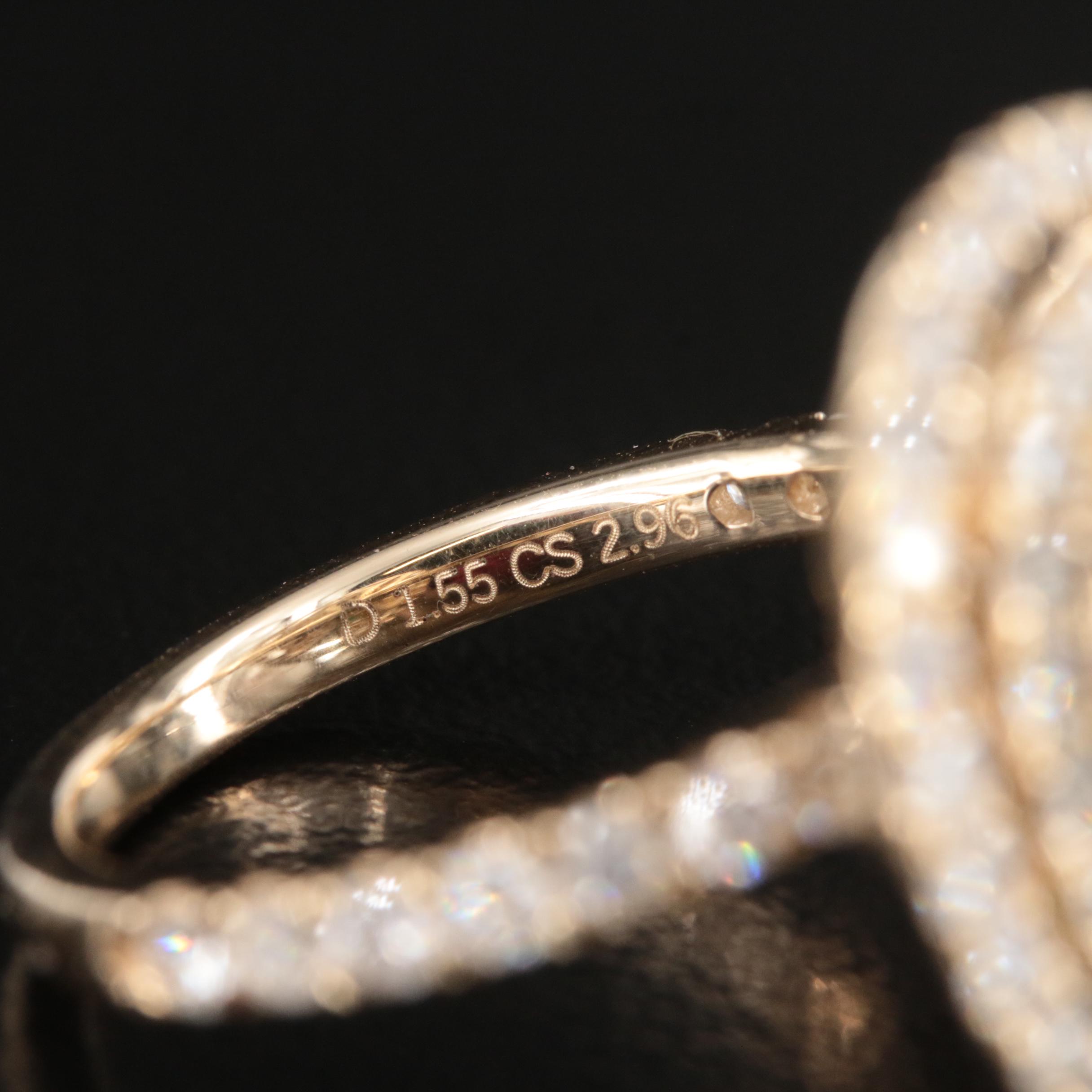 14K 2.96 CT Emerald and 1.55 CTW Diamond Double Halo Ring