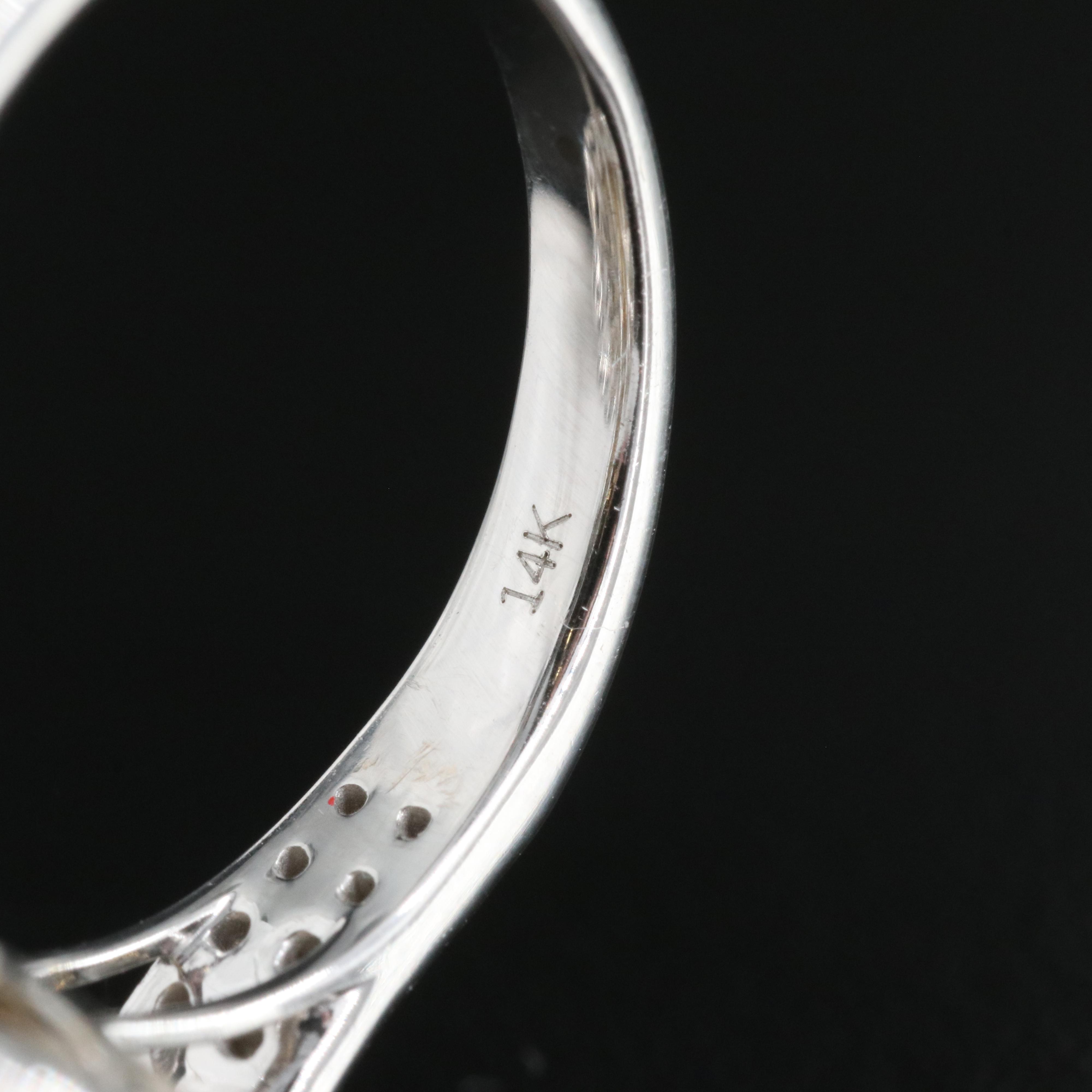 14K 7.96 CT Emerald and 2.34 CTW Diamond Ring