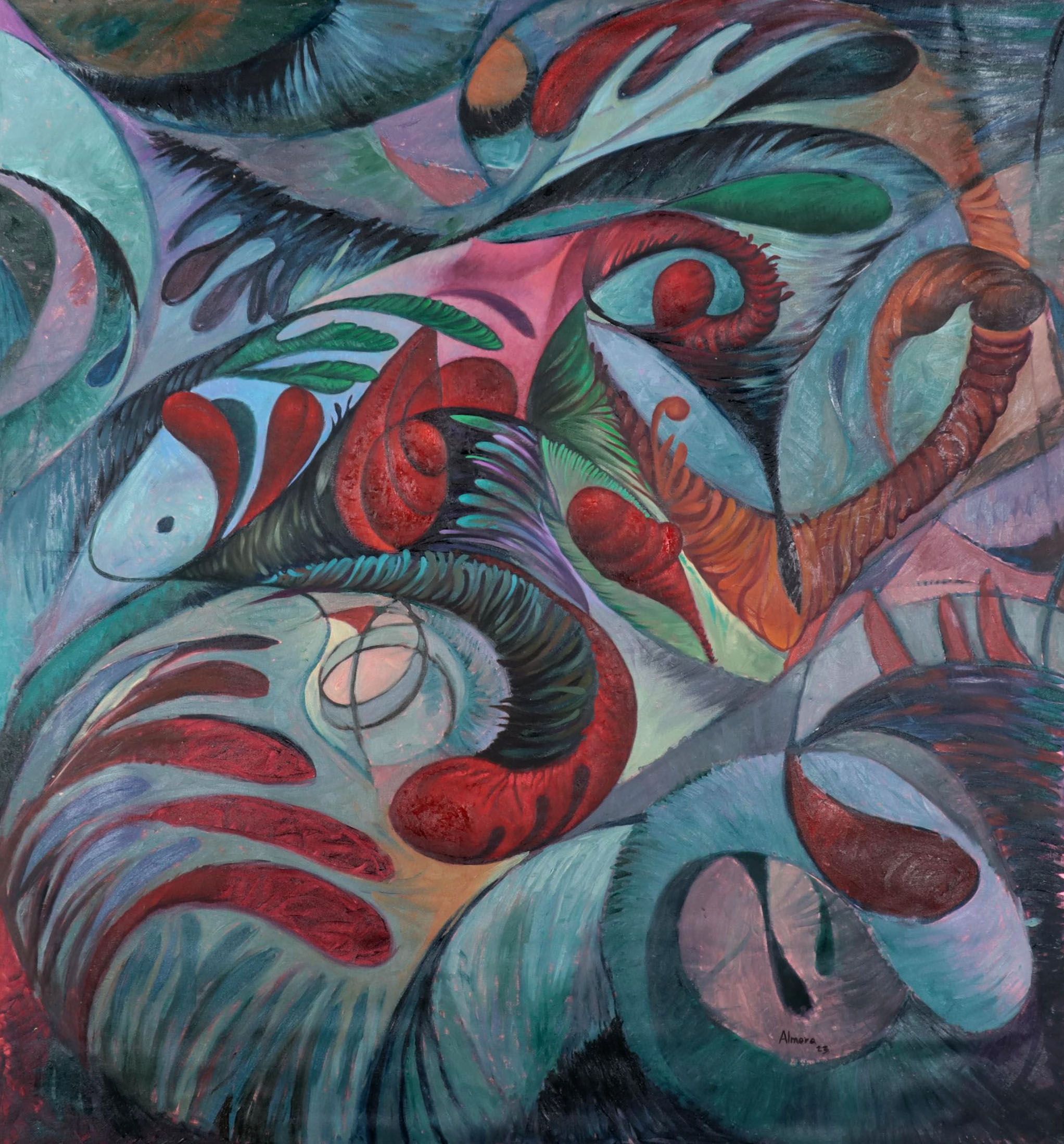 Osmel Almora Miró Non-objective Oil Painting, 2023