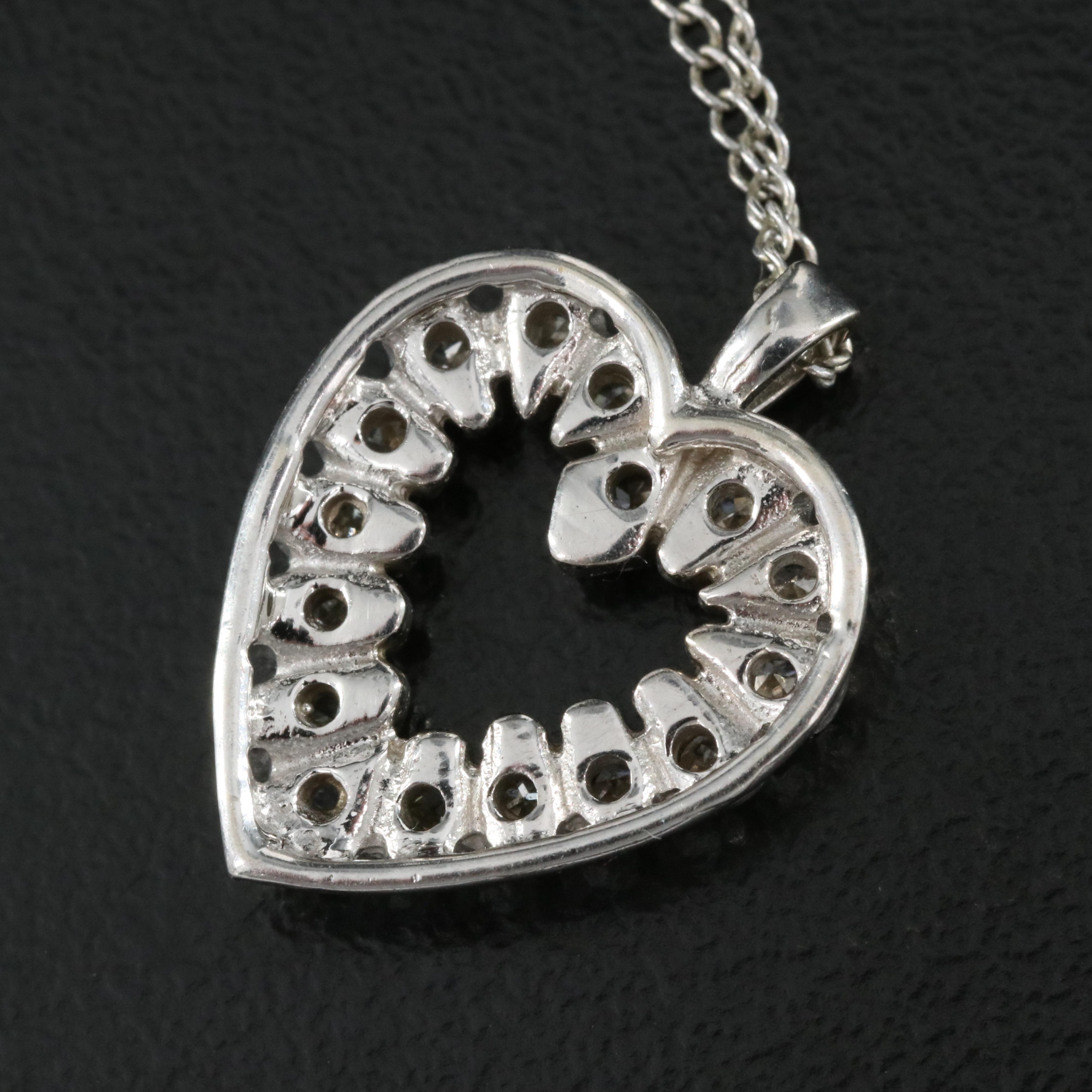 14K 0.16 CTW Diamond Heart Pendant Necklace