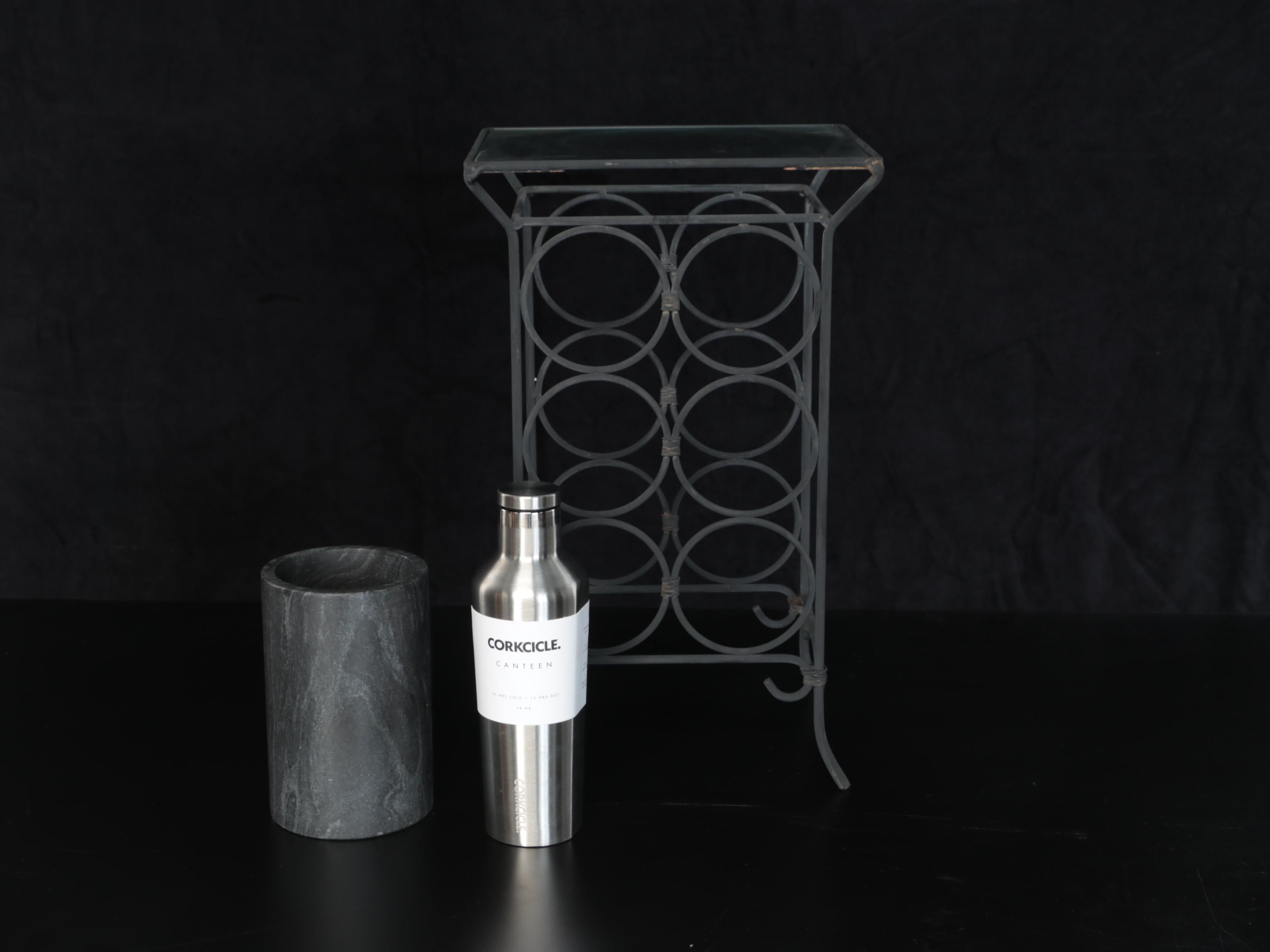 Riedel Crystal  Wine Glasses with Ice Bucket and Other Bar Tools