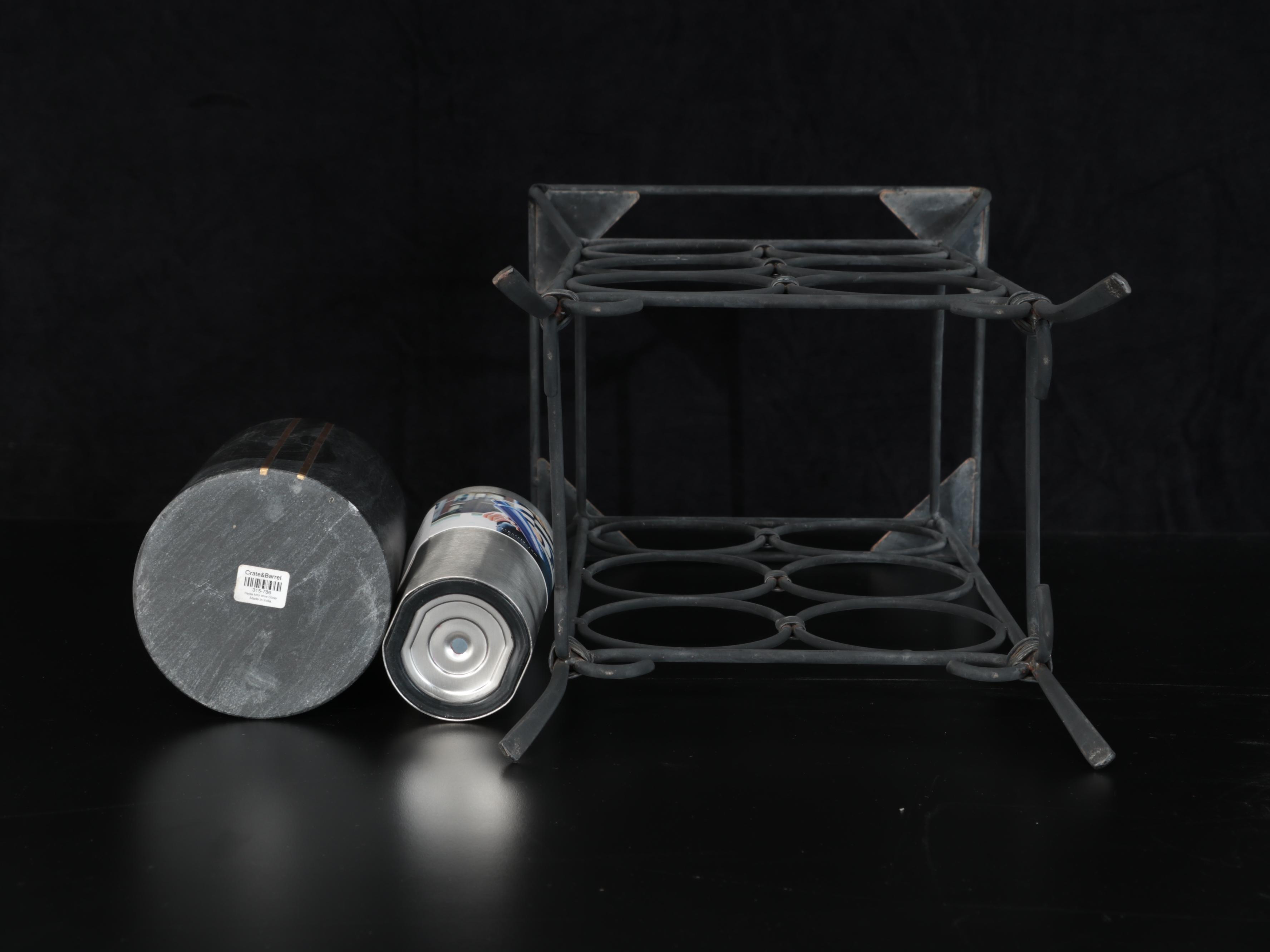 Riedel Crystal  Wine Glasses with Ice Bucket and Other Bar Tools