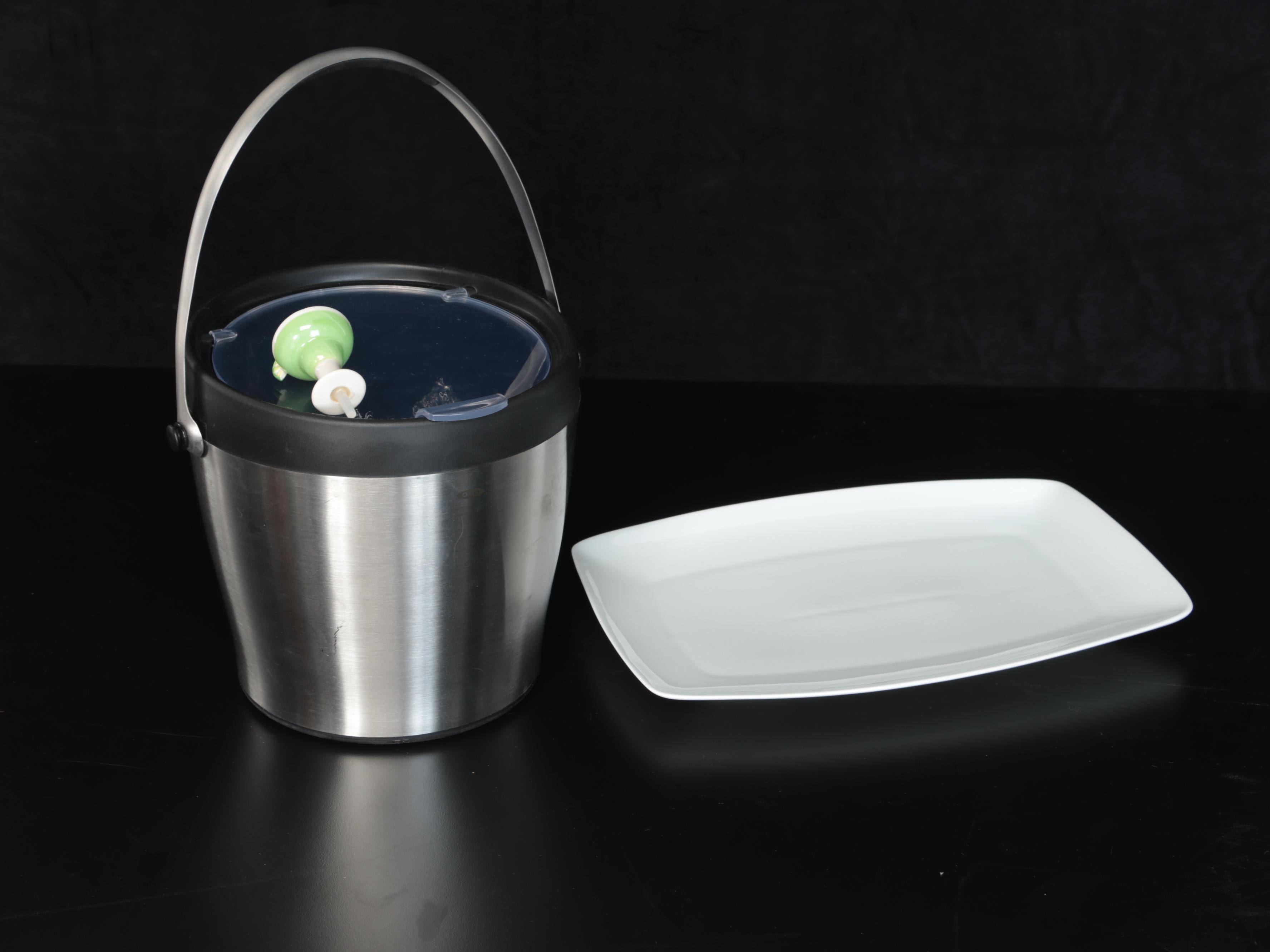 Riedel Crystal  Wine Glasses with Ice Bucket and Other Bar Tools