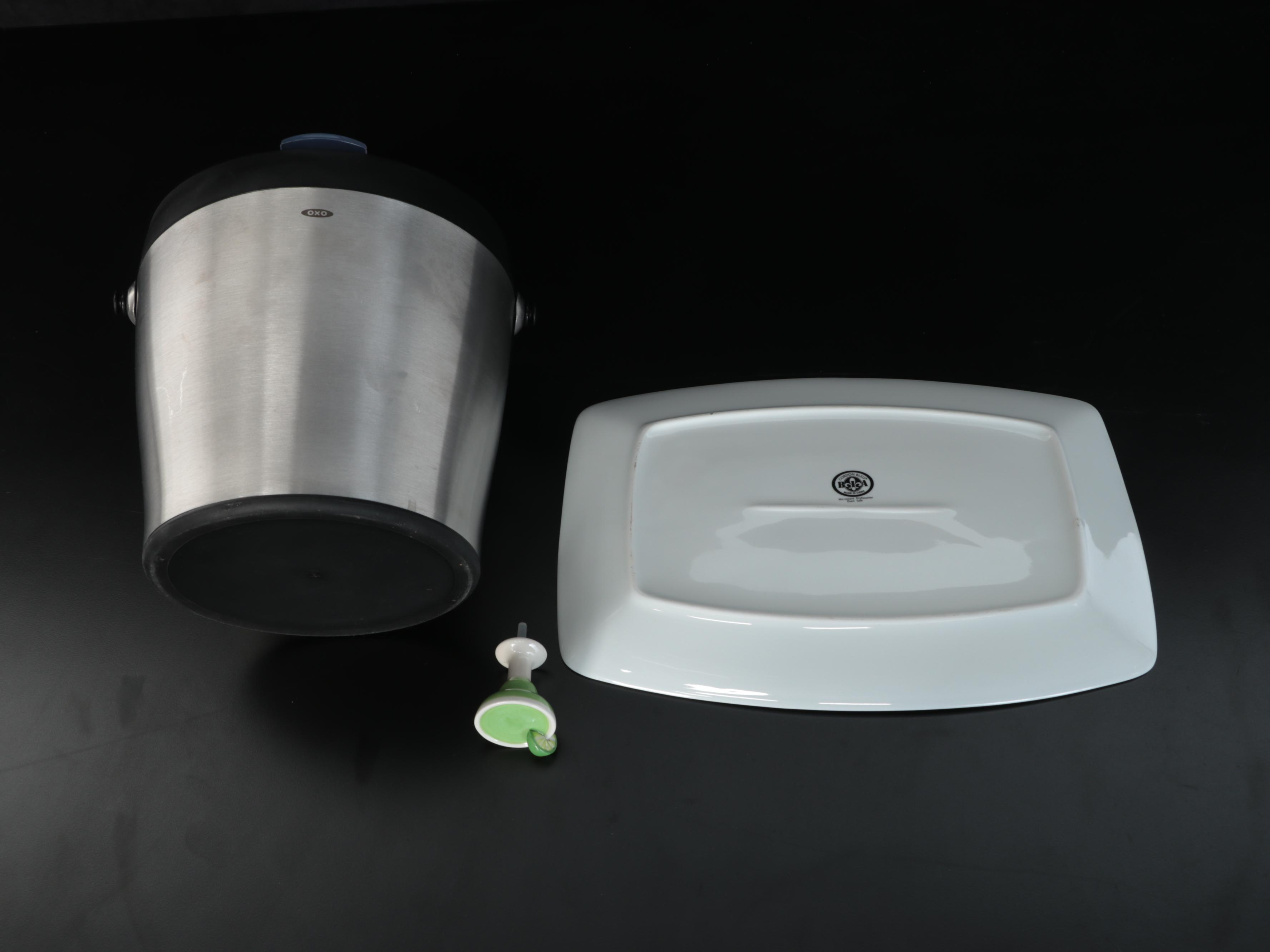 Riedel Crystal  Wine Glasses with Ice Bucket and Other Bar Tools