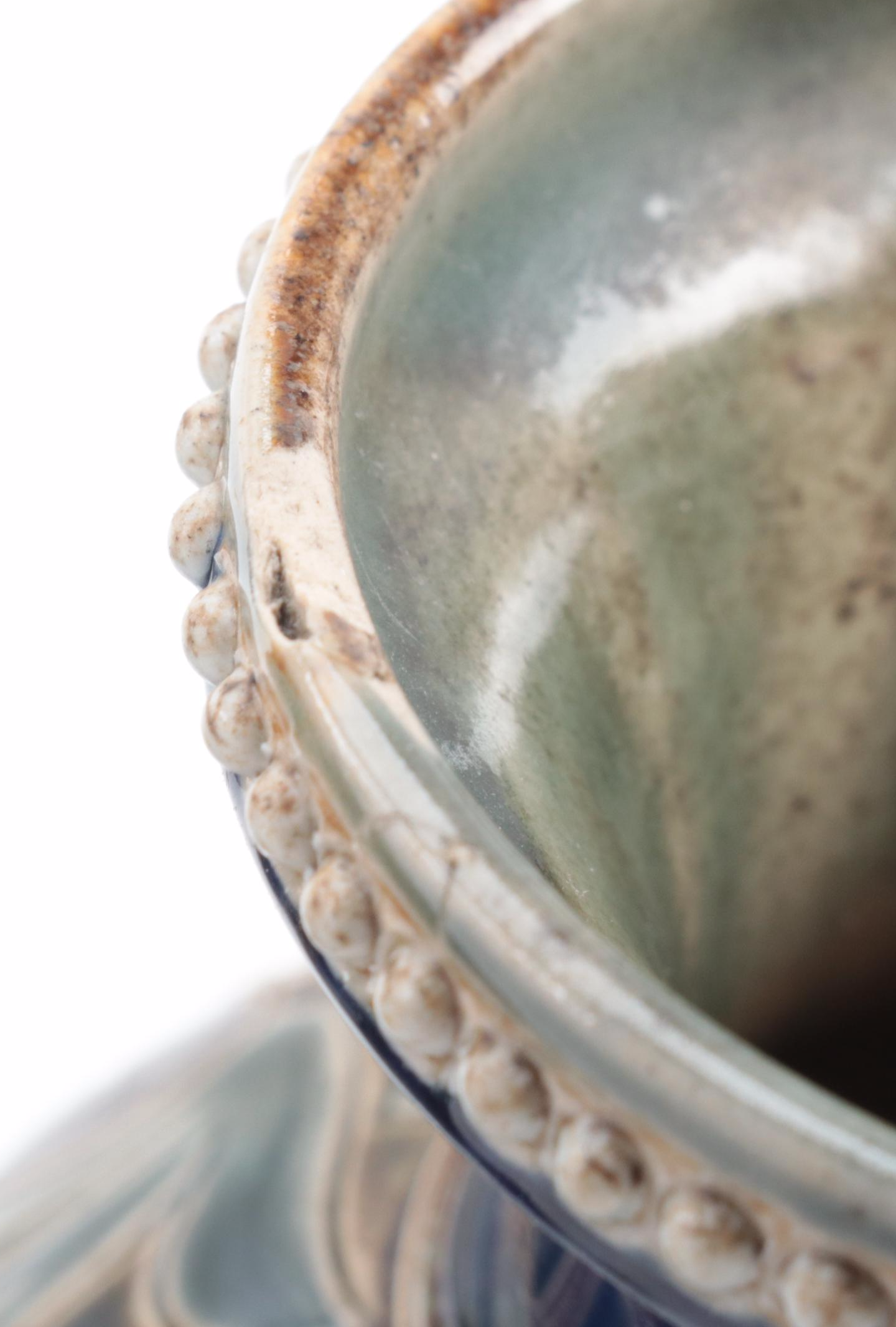 Pair of Doulton Lambeth Art Pottery Earthenware Vases, circa 1882