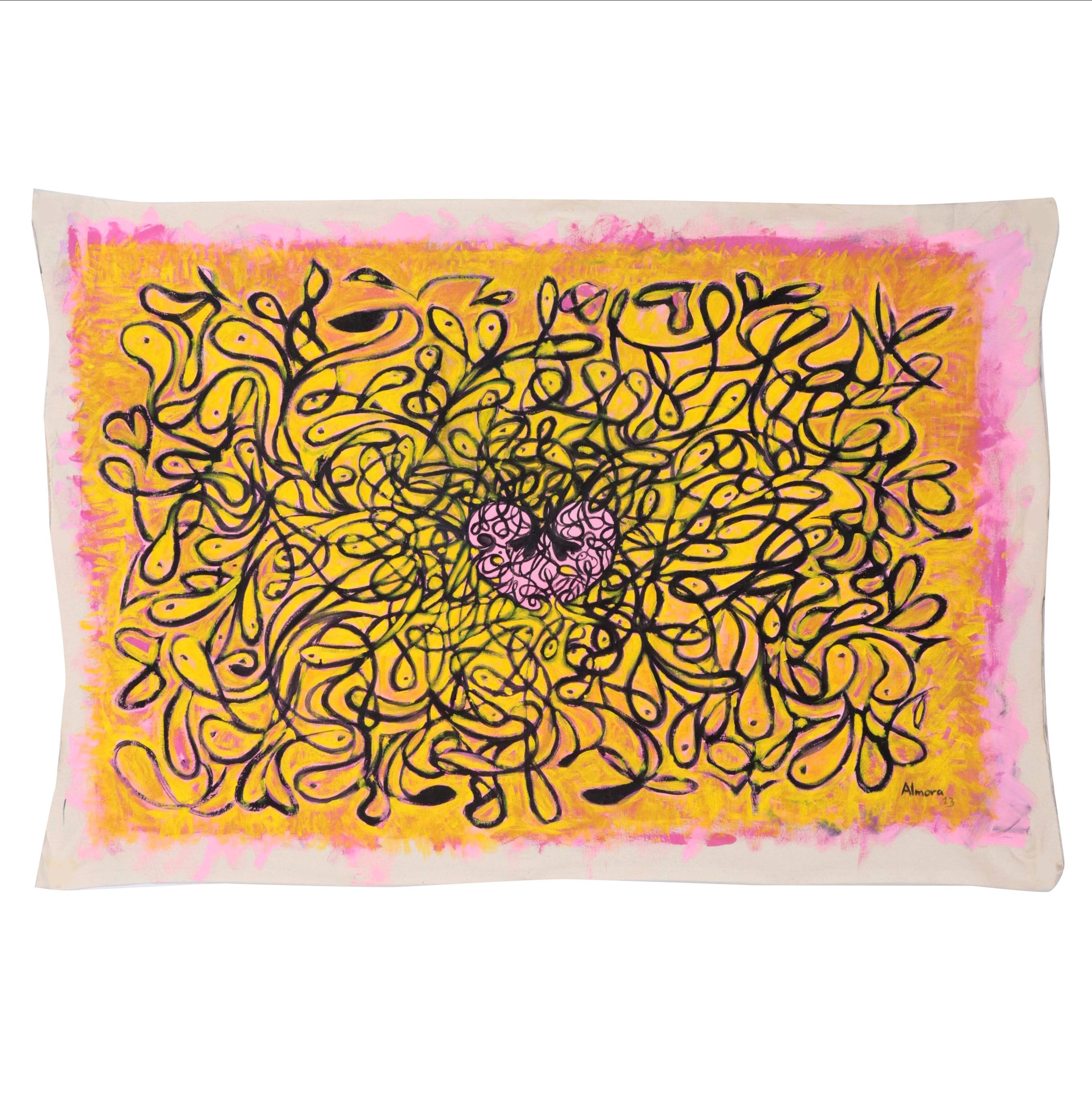 Osmel Almora Miró Non-objective Oil Painting of Heart, 2023